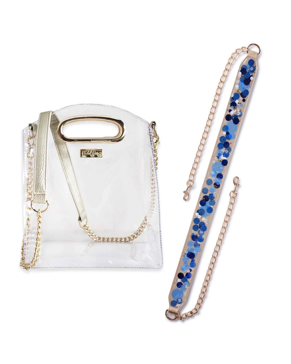 Confetti Strap and Clear Crossbody Bundle