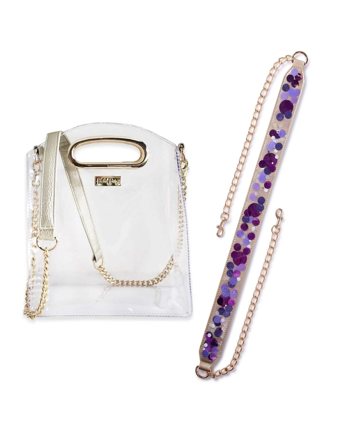 Confetti Strap and Clear Crossbody Bundle
