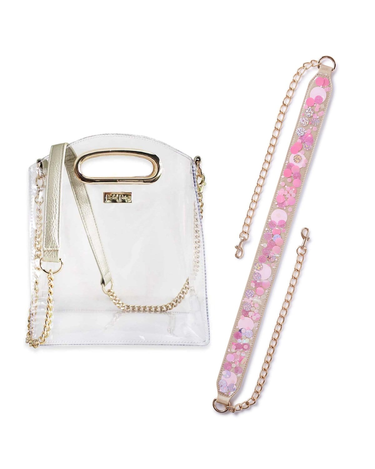 Confetti Strap and Clear Crossbody Bundle
