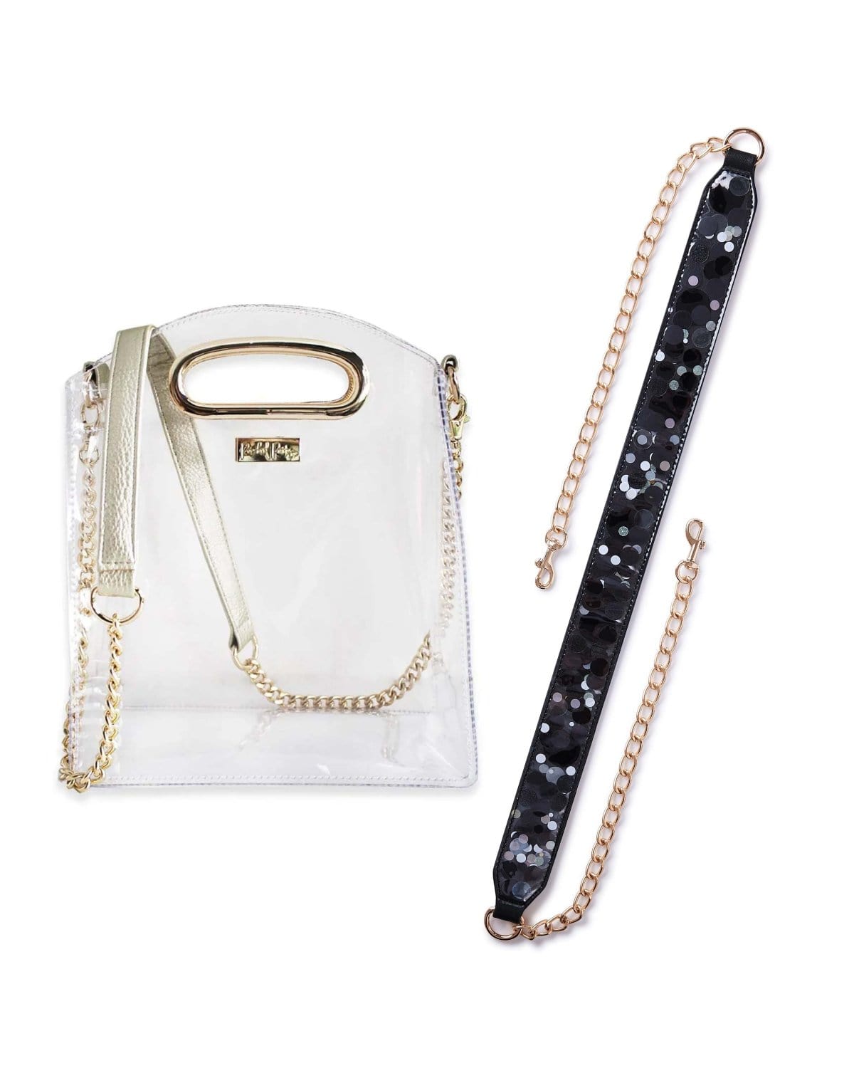 Confetti Strap and Clear Crossbody Bundle