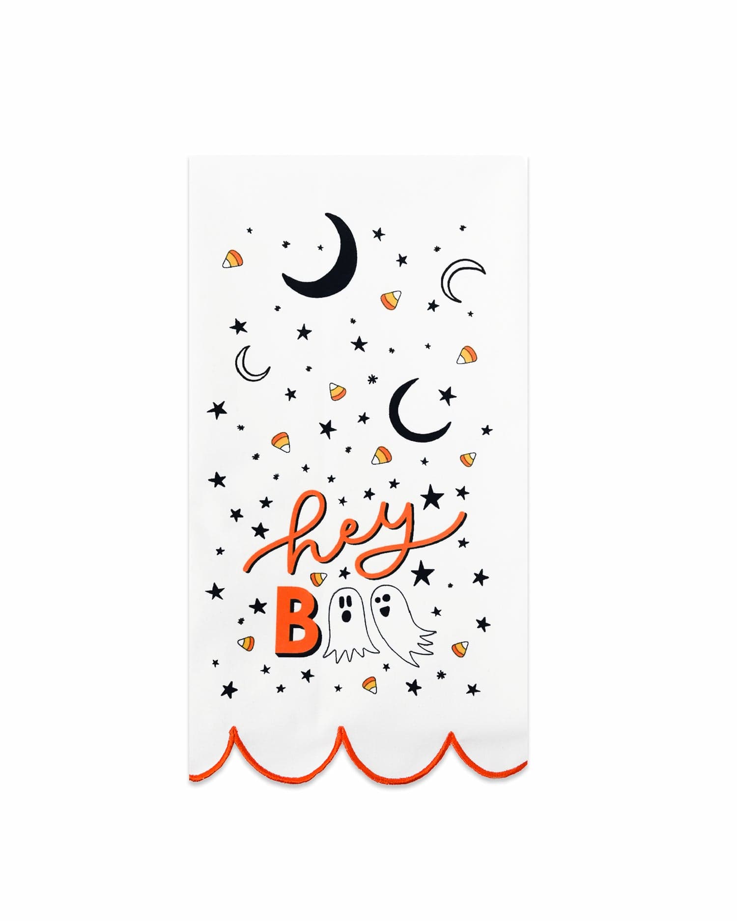 Hey boo spooky Halloween tea towel for harvest fall season. 