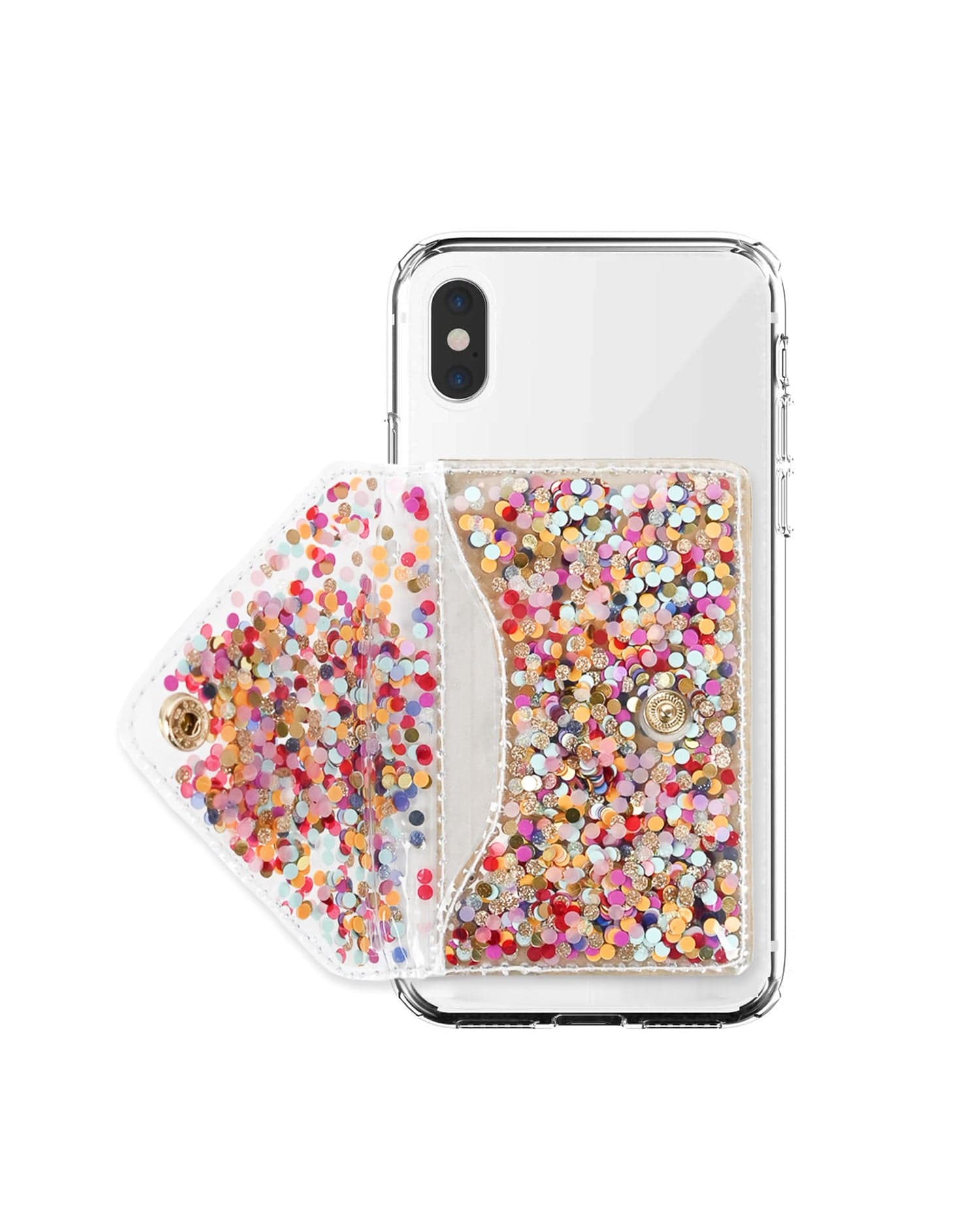 Confetti Stick On Cell Phone Card Holder (for iPhone or Android)