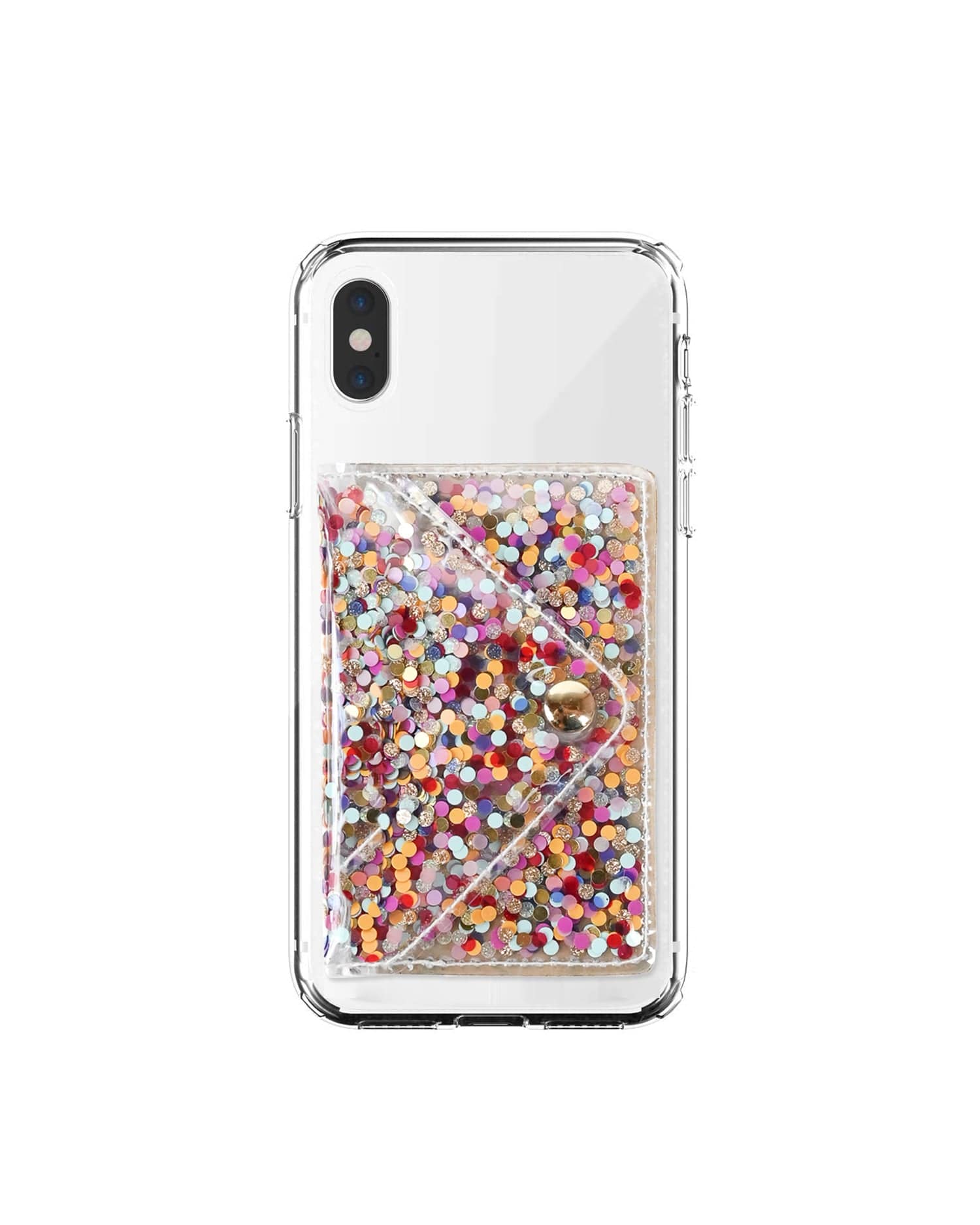 Confetti Stick On Cell Phone Card Holder (for iPhone or Android)
