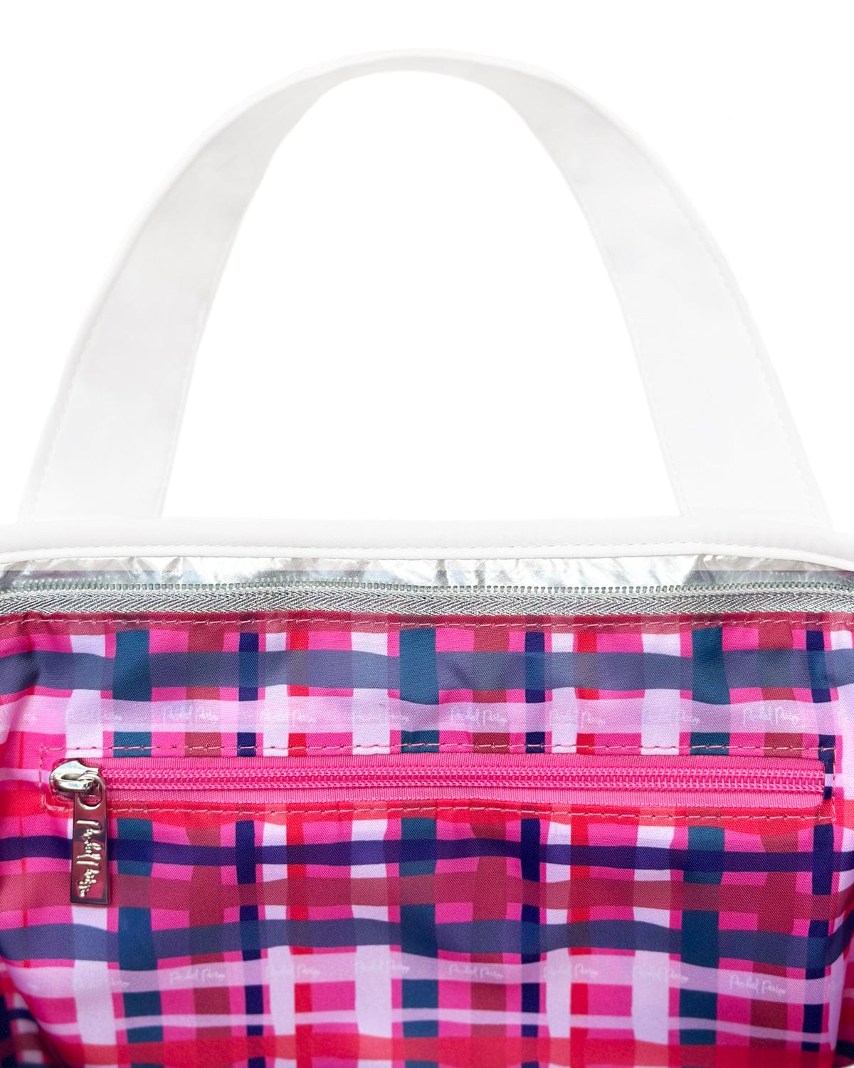 Silver Metallic Puffer Duffel Bag