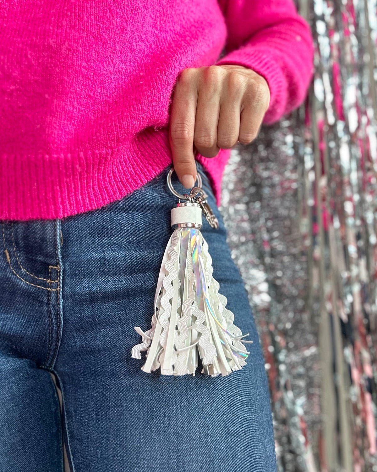 Portable Charging Tassel Keychain For iPhone or Android