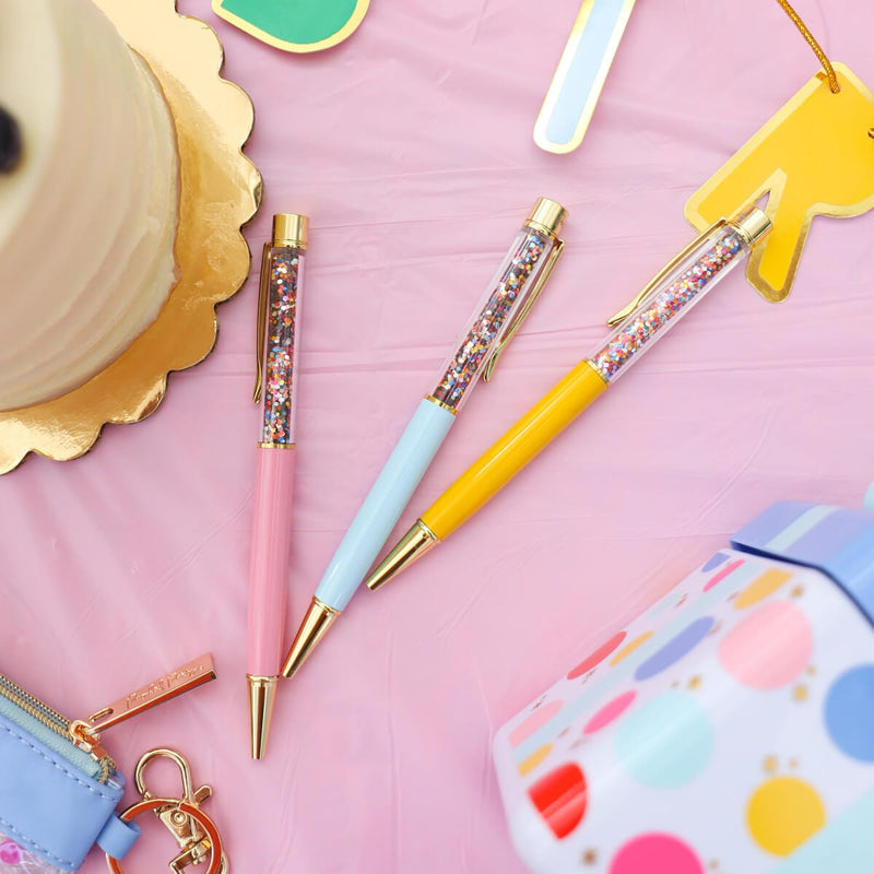 Celebrate Every Day Teacher's Bundle With Confetti Clipboard, Photo Frame, Pens, and Pen Cup