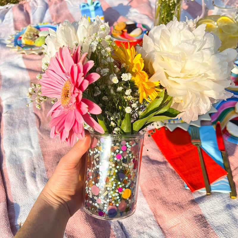 Celebrate Every Day Teacher's Bundle With Confetti Clipboard, Photo Frame, Pens, and Pen Cup