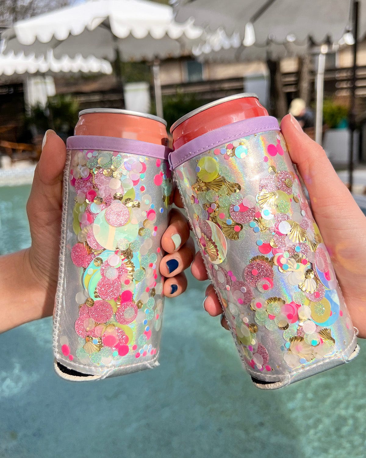 Say Cheers Shell-ebrate Confetti Can Cooler