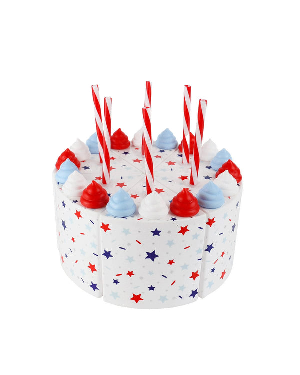 Red white and blue stars, striped straw full set of tumblers with straws.