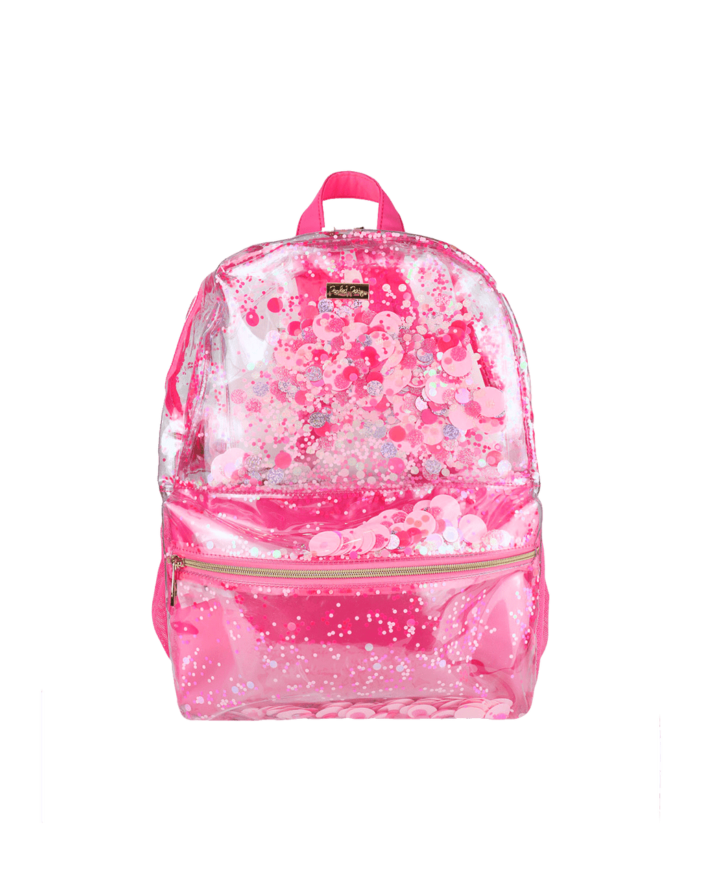 Pink Party Confetti Pink Clear Backpack | Packed Party