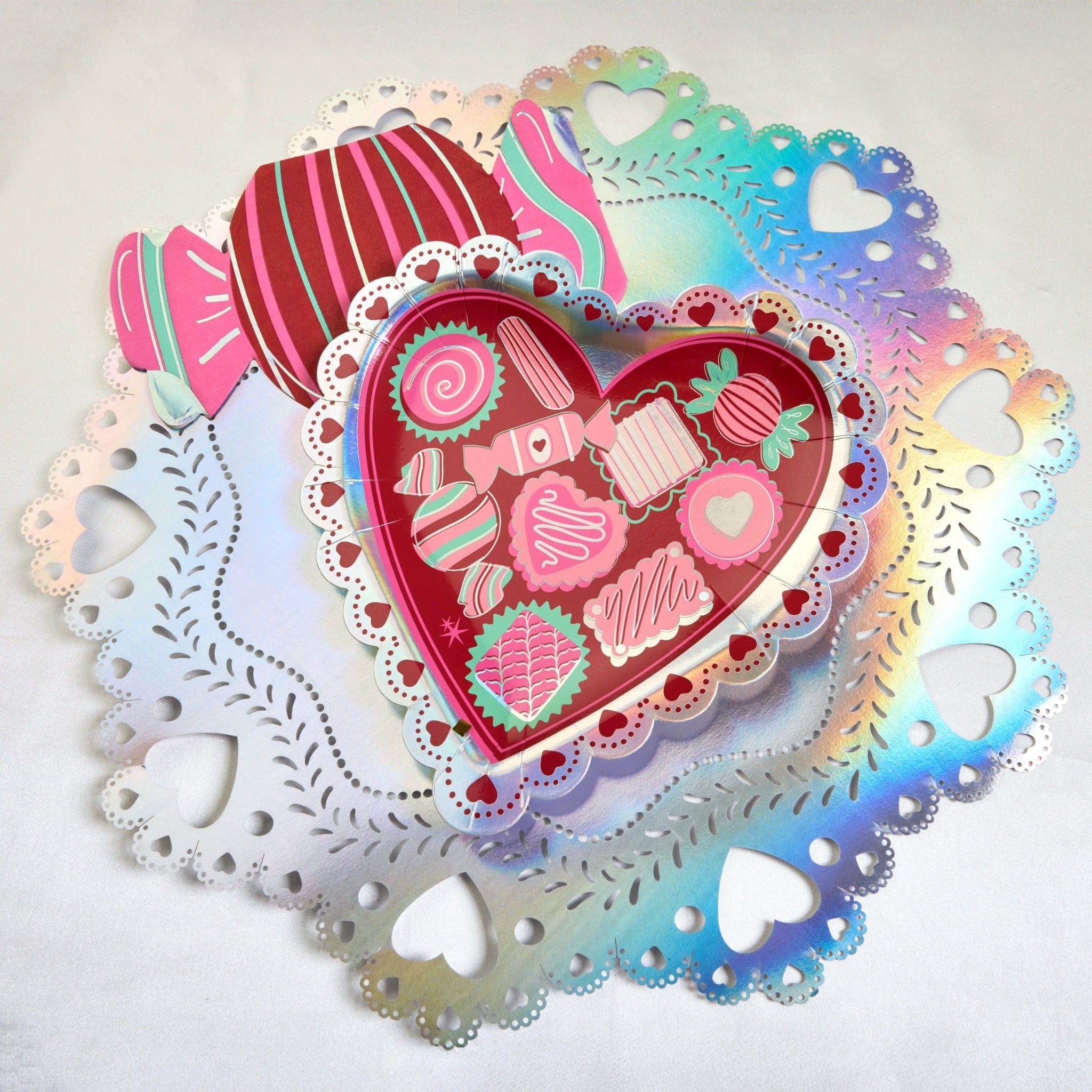 Valentine's Iridescent Doily Placemats (10 count)
