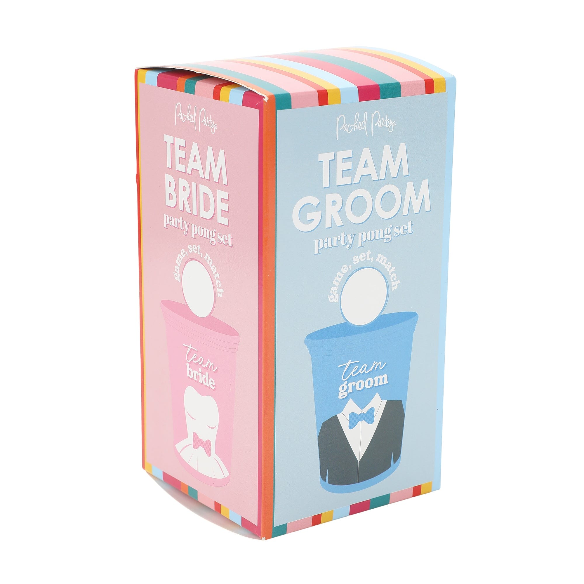 Team Bride vs. Team Groom Bachelorette & Wedding Shower Pong Set (12ct)