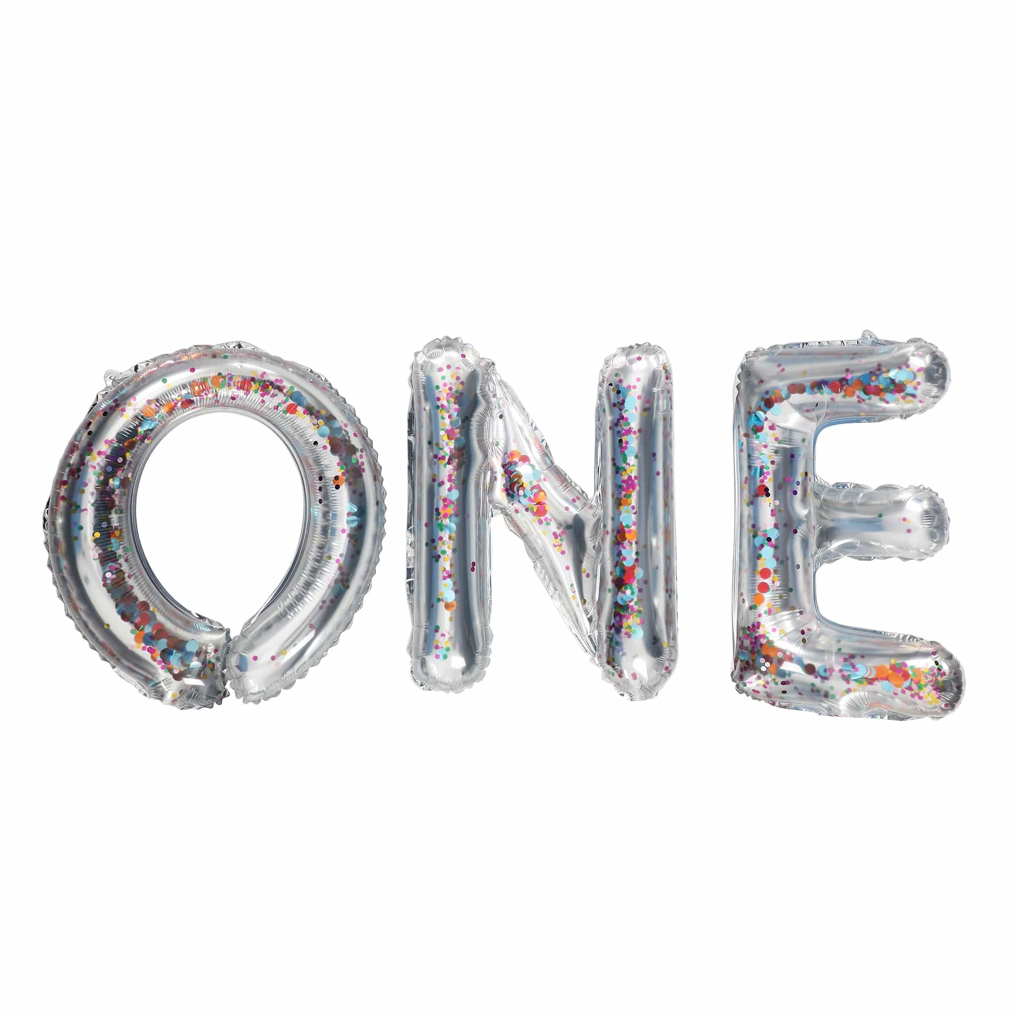 ONE & Fun First Birthday Confetti-Filled Balloon Banner