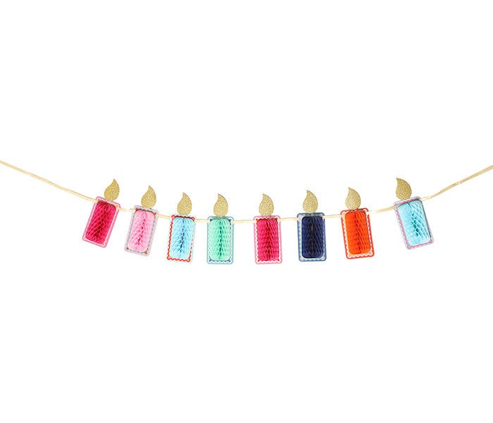 Honeycomb Birthday Candle Banner