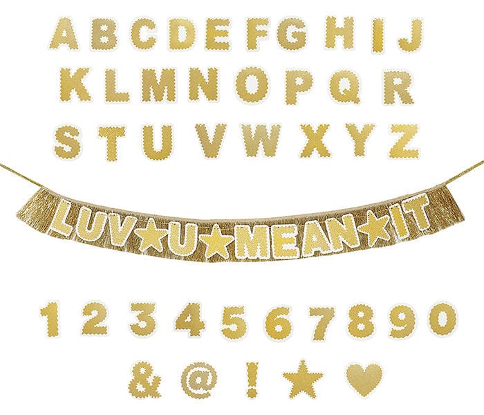 Customizable Gold Fringe Party Banner