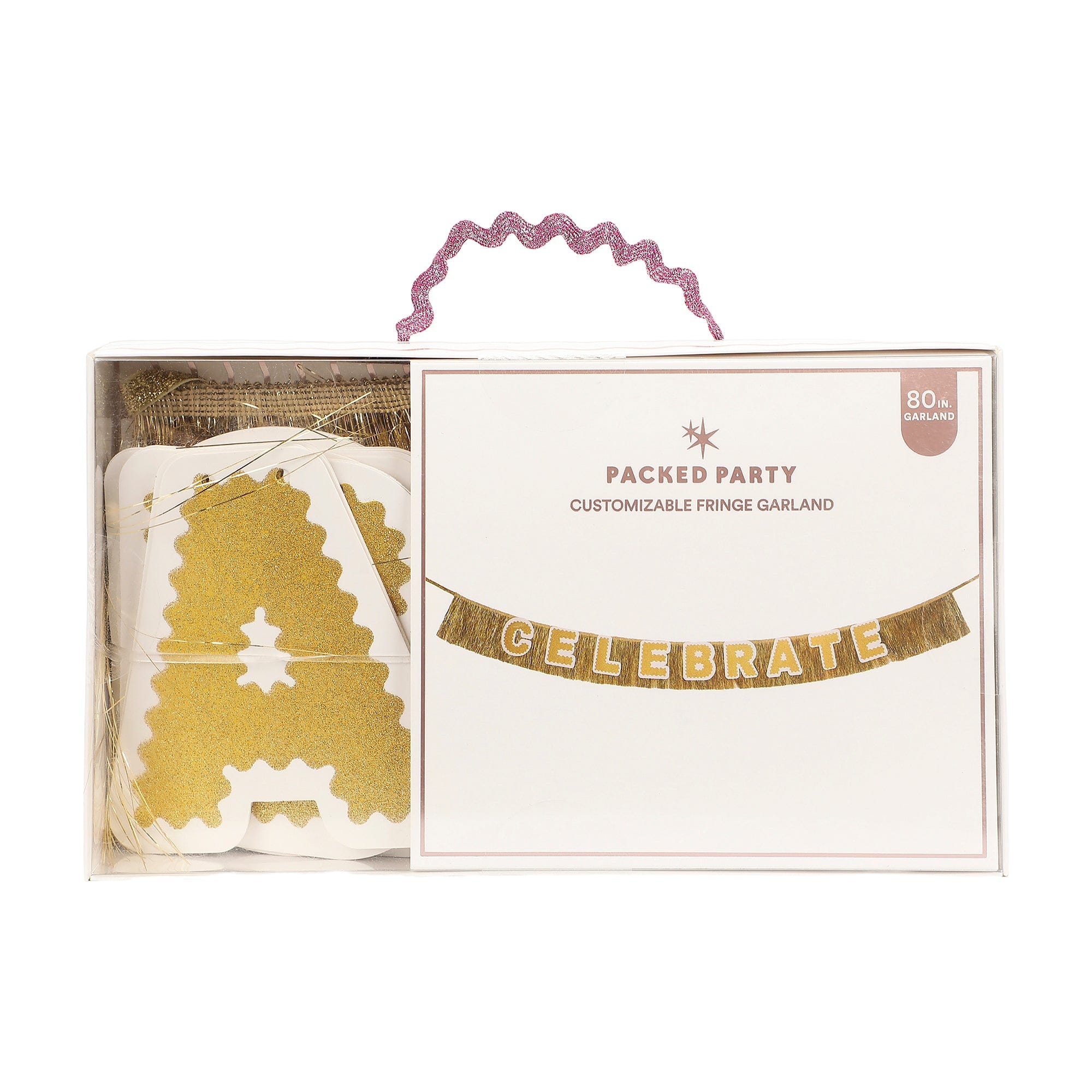 Customizable Gold Fringe Party Banner