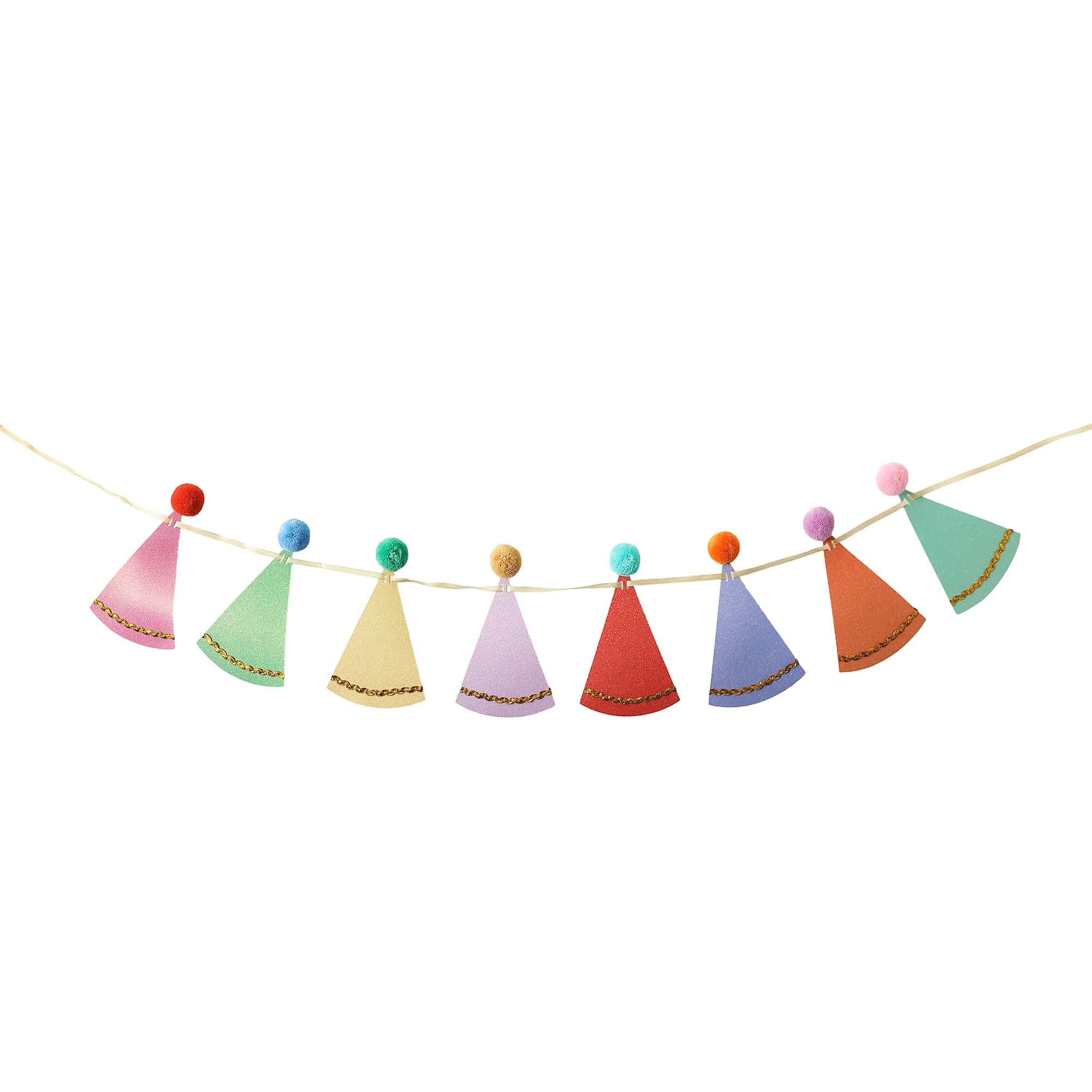 Pom Pom Party Hats Reusable Party Garland