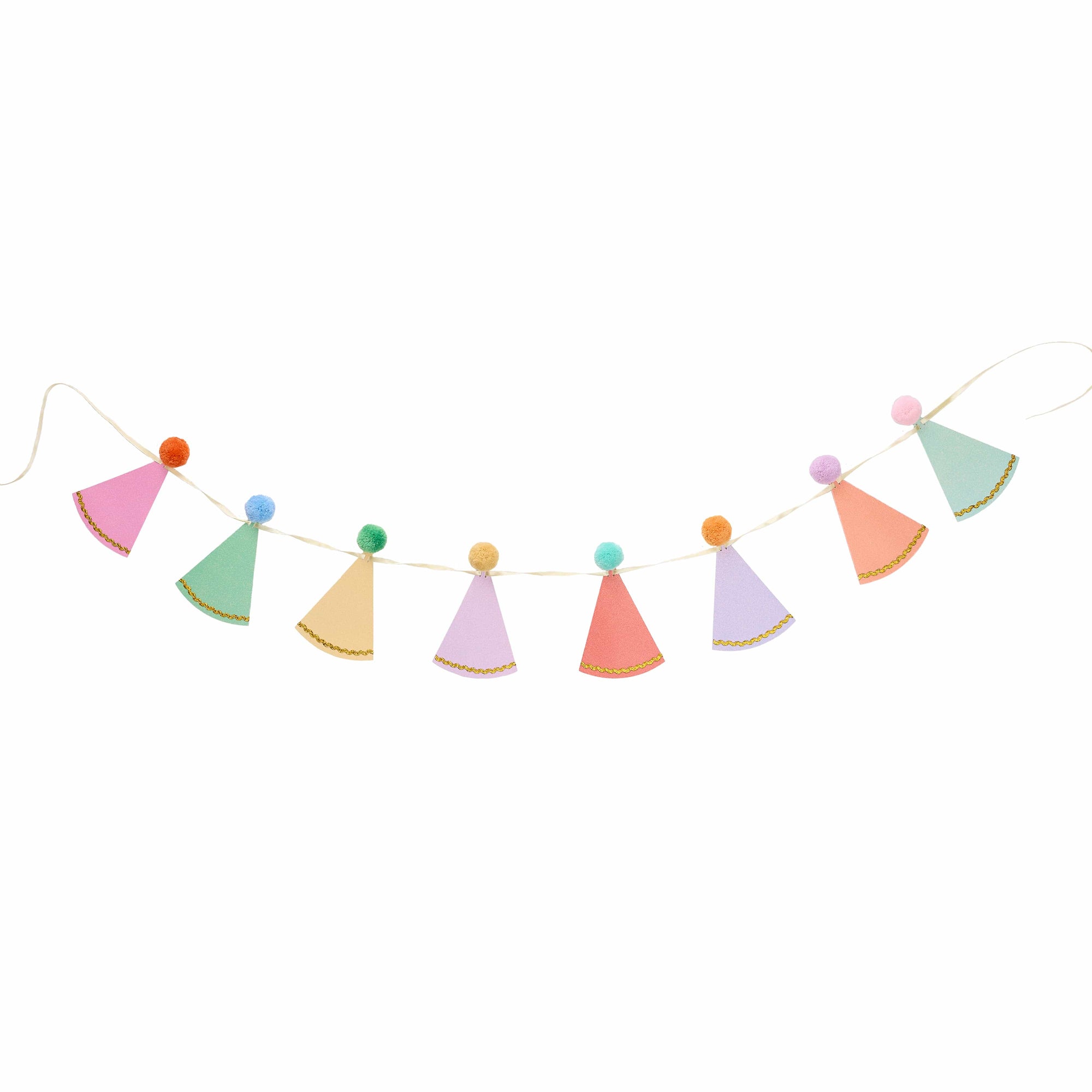 Pom Pom Party Hats Reusable Party Garland