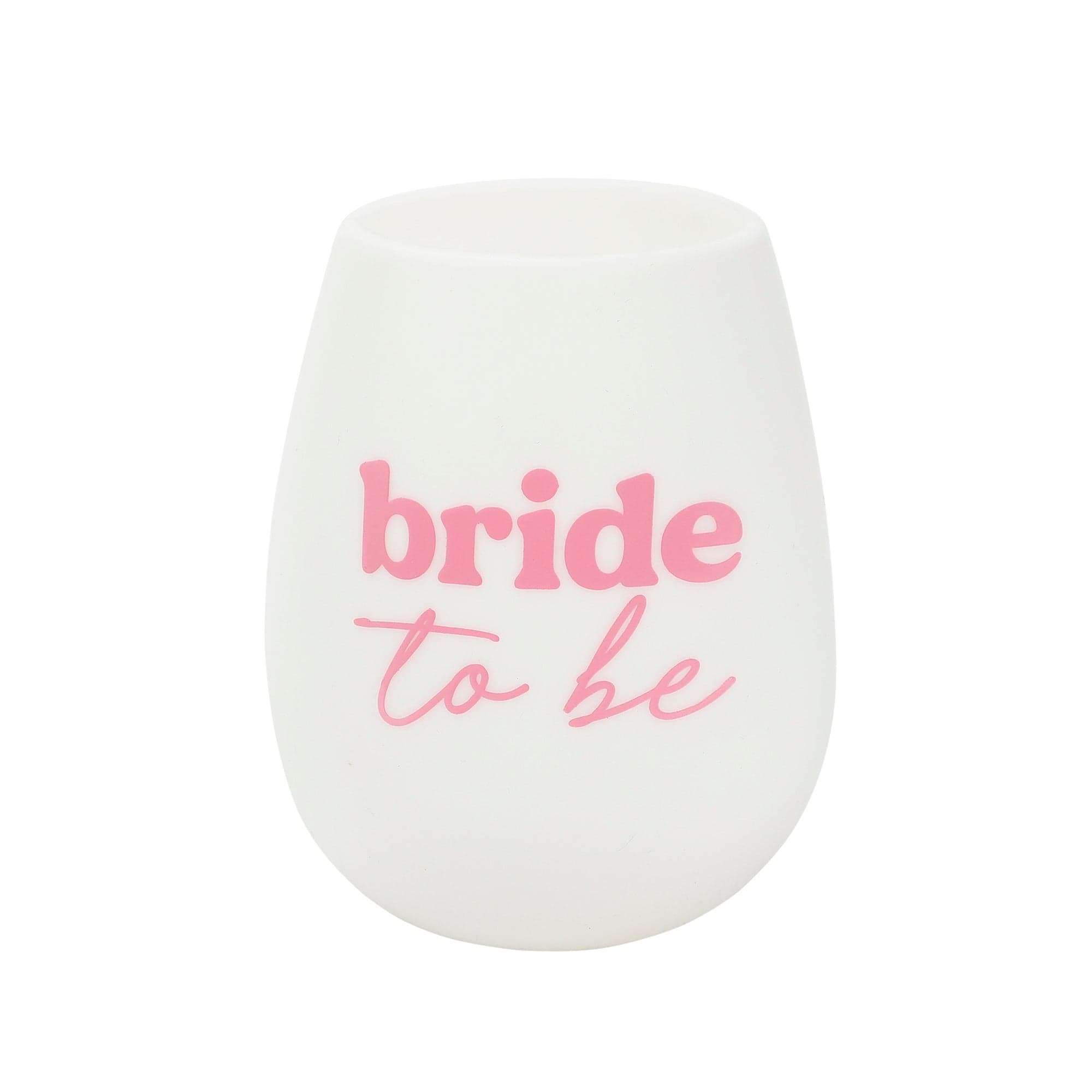 I Do Crew Bride and Team Bride Stemless Silicone Wine Glass Set (5ct)