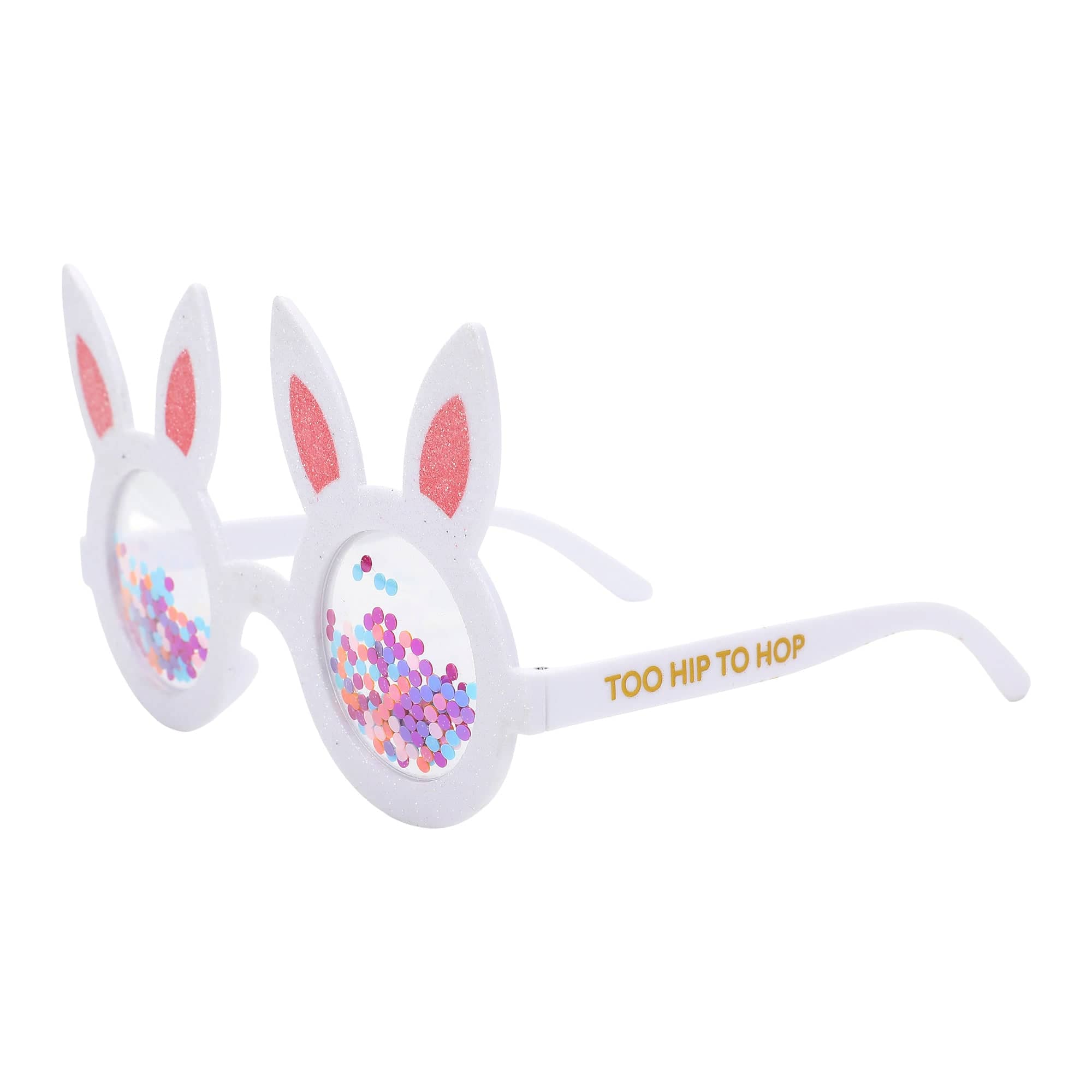 Hop-To-It Confetti Novelty Glasses (Single or Set of 4)