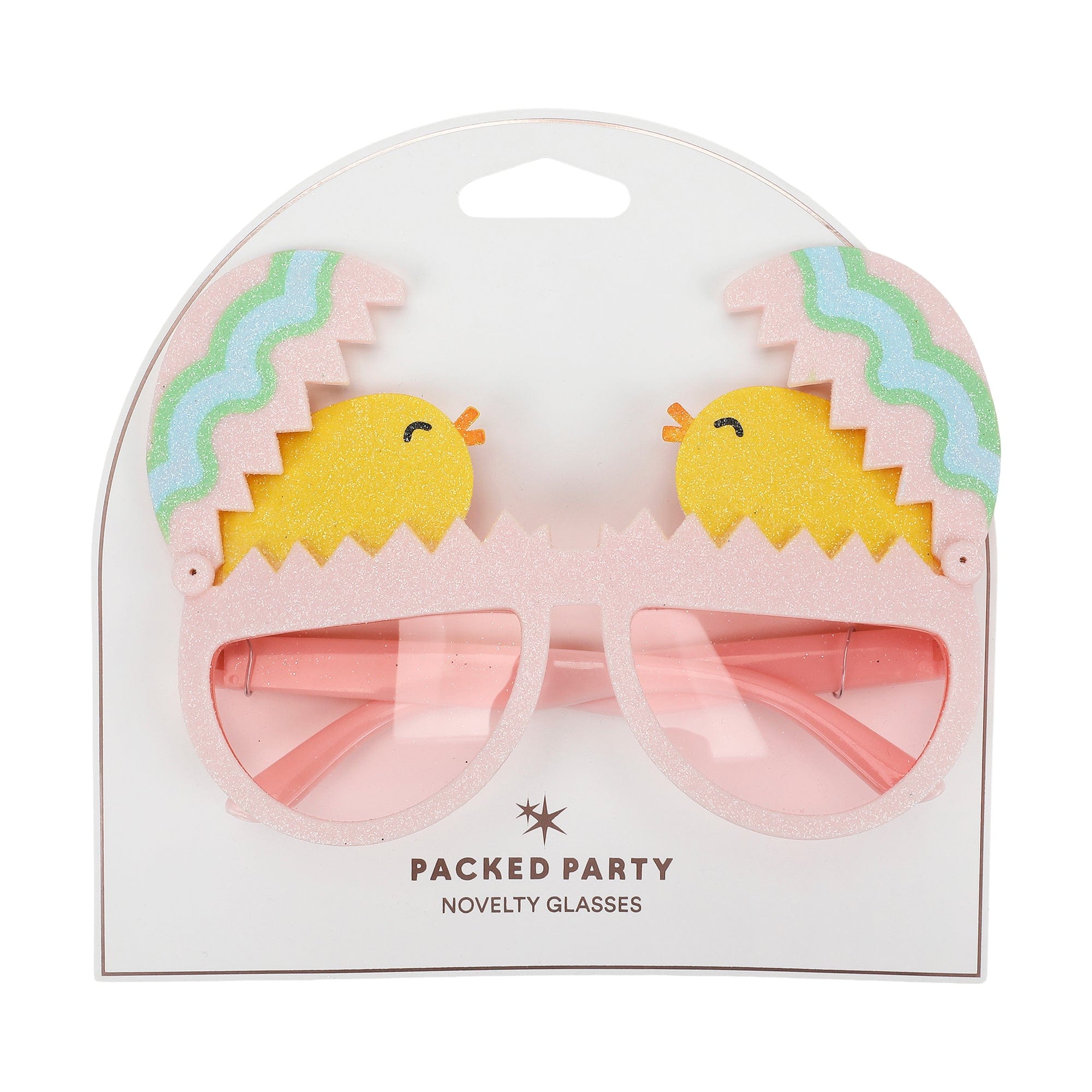 Peek-a-boo Chick Novelty Glasses (Single or Set of 4)