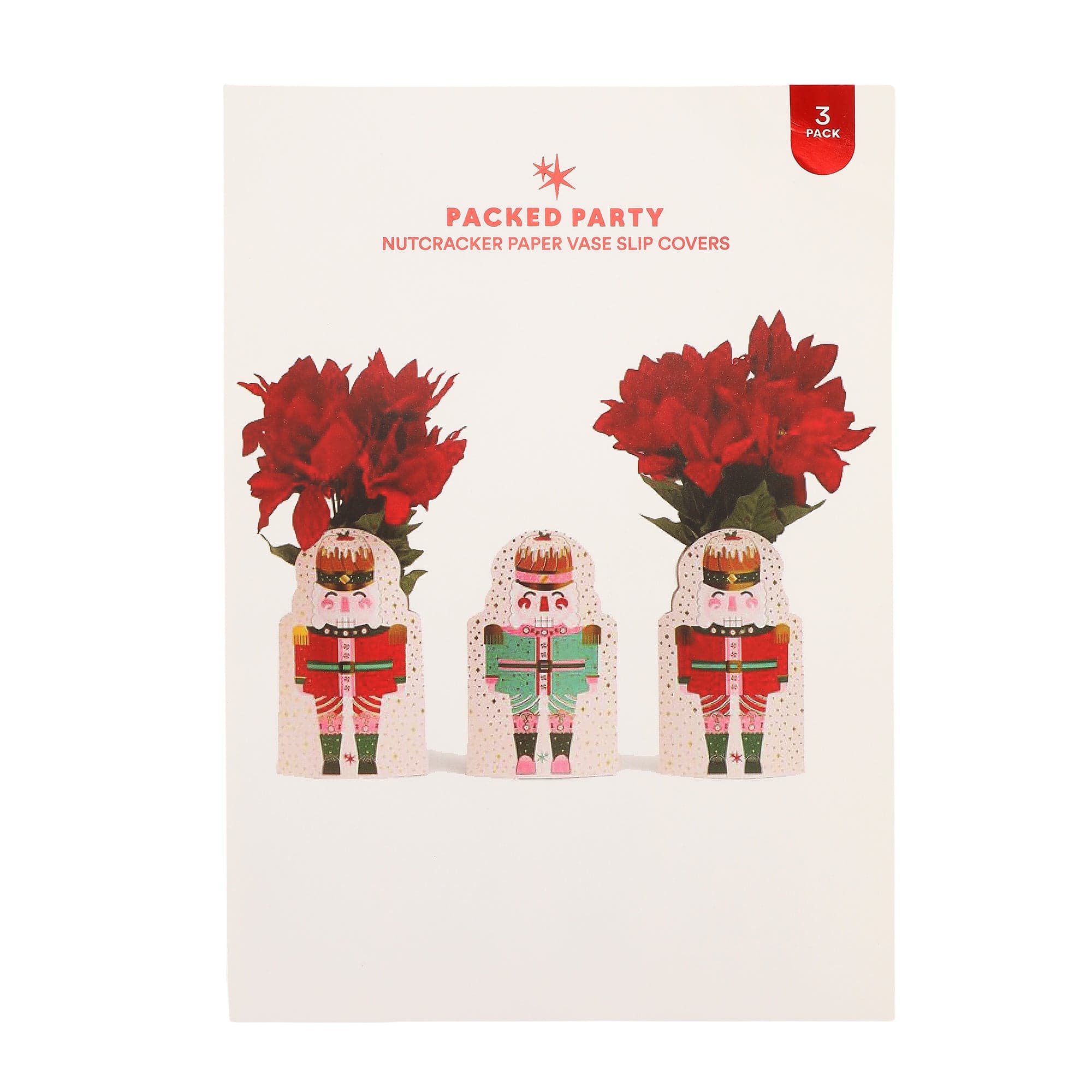 Nutcracker Pop-Up Vase Slip Covers (set of 3)
