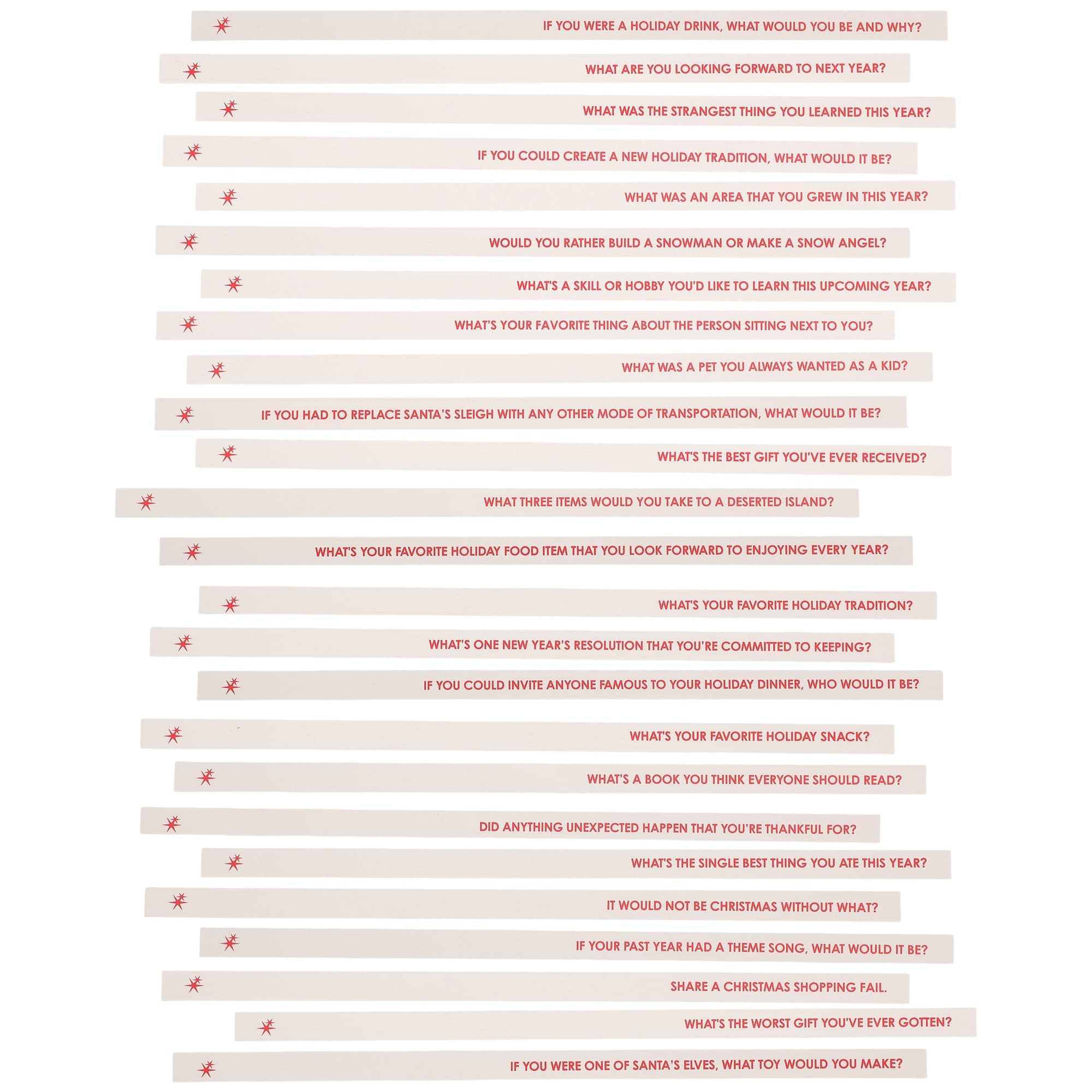 Holiday Party Conversation Starter Pack