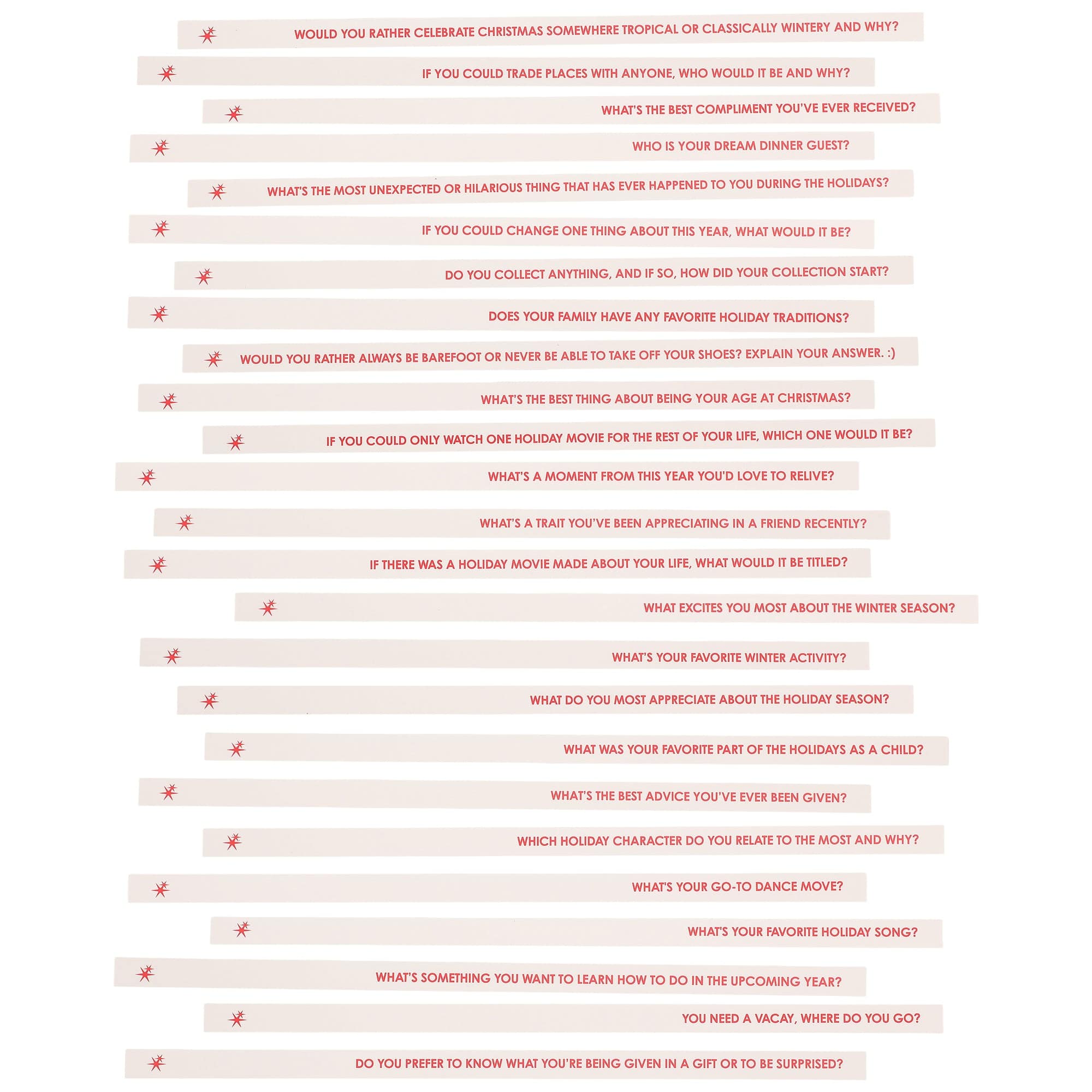 Holiday Party Conversation Starter Pack