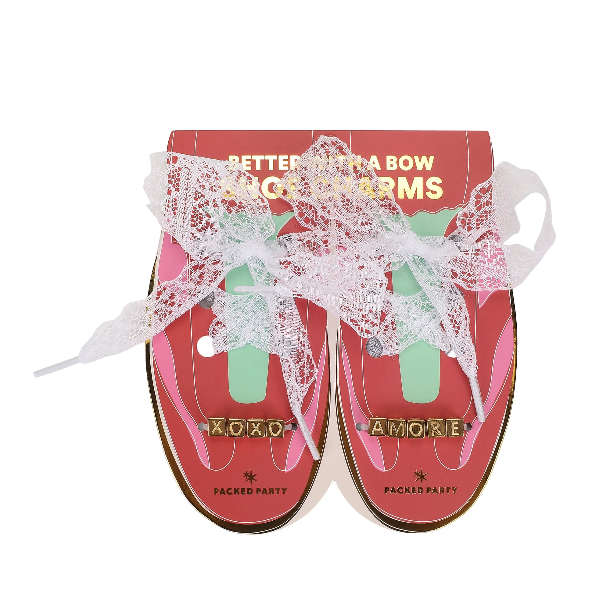 Valentine's Shoe Lace & Carm Set