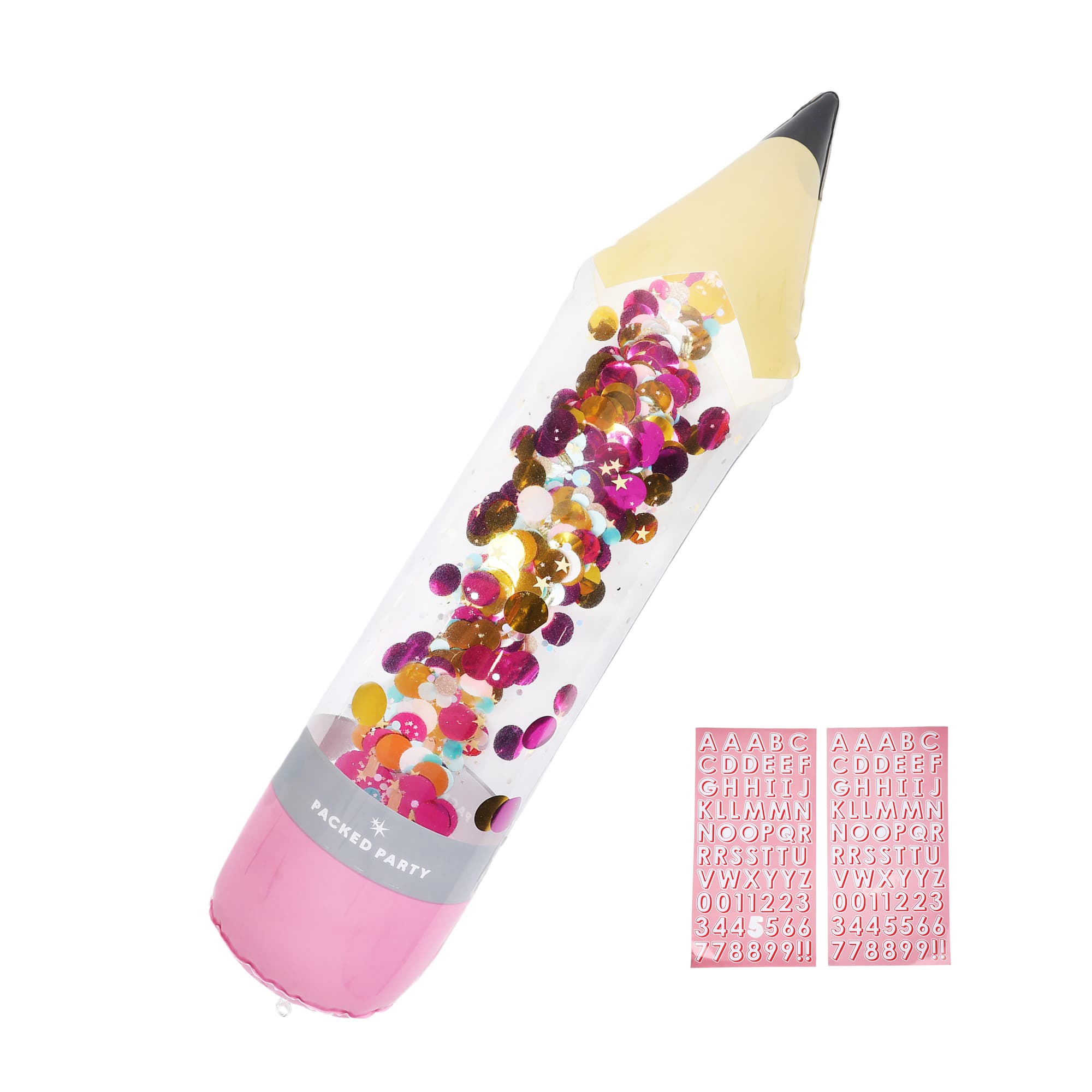 Customizable Jumbo Inflatable Pencil and Sticker Kit