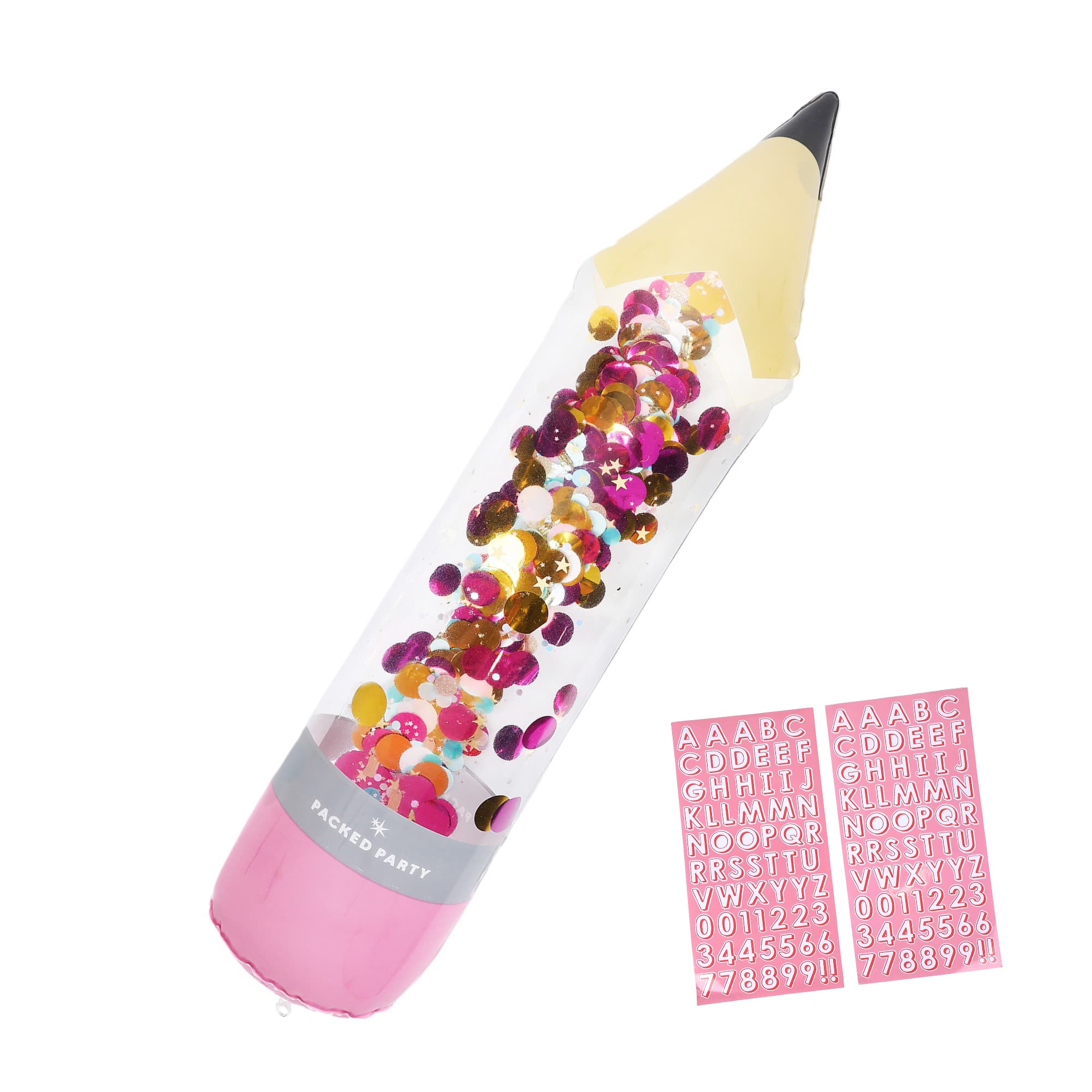 Customizable Jumbo Inflatable Pencil and Sticker Kit