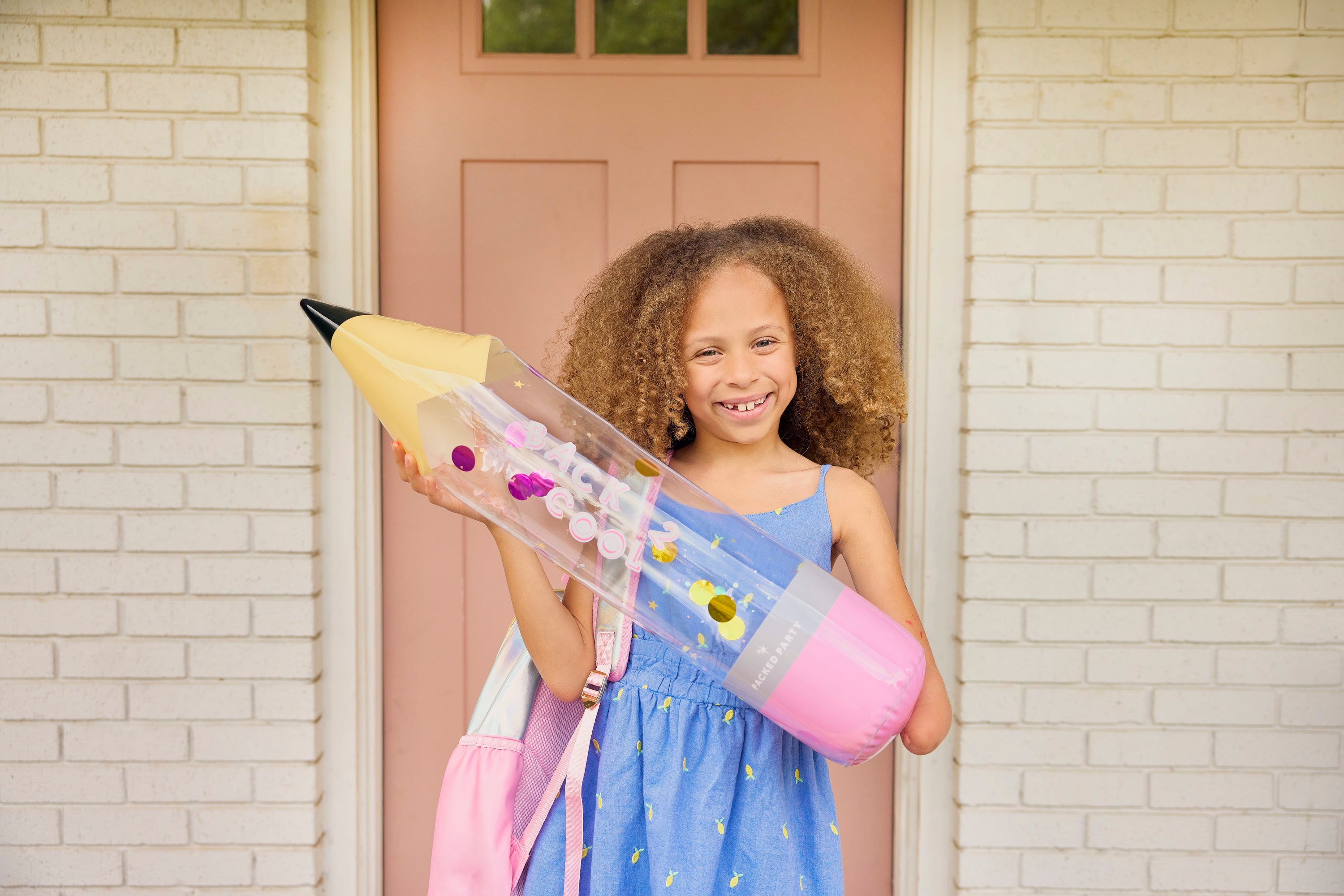 Customizable Jumbo Inflatable Pencil and Sticker Kit