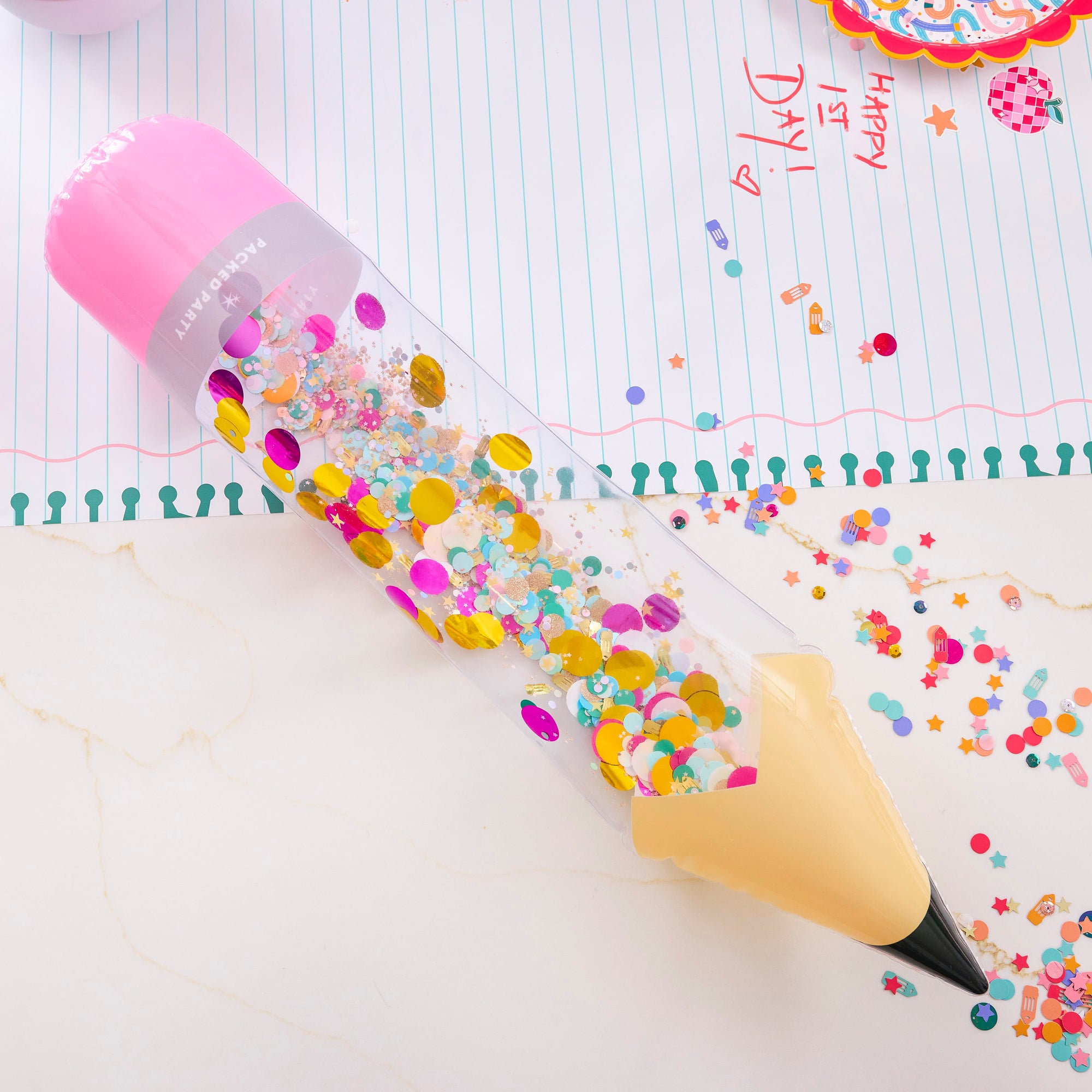 Customizable Jumbo Inflatable Pencil and Sticker Kit