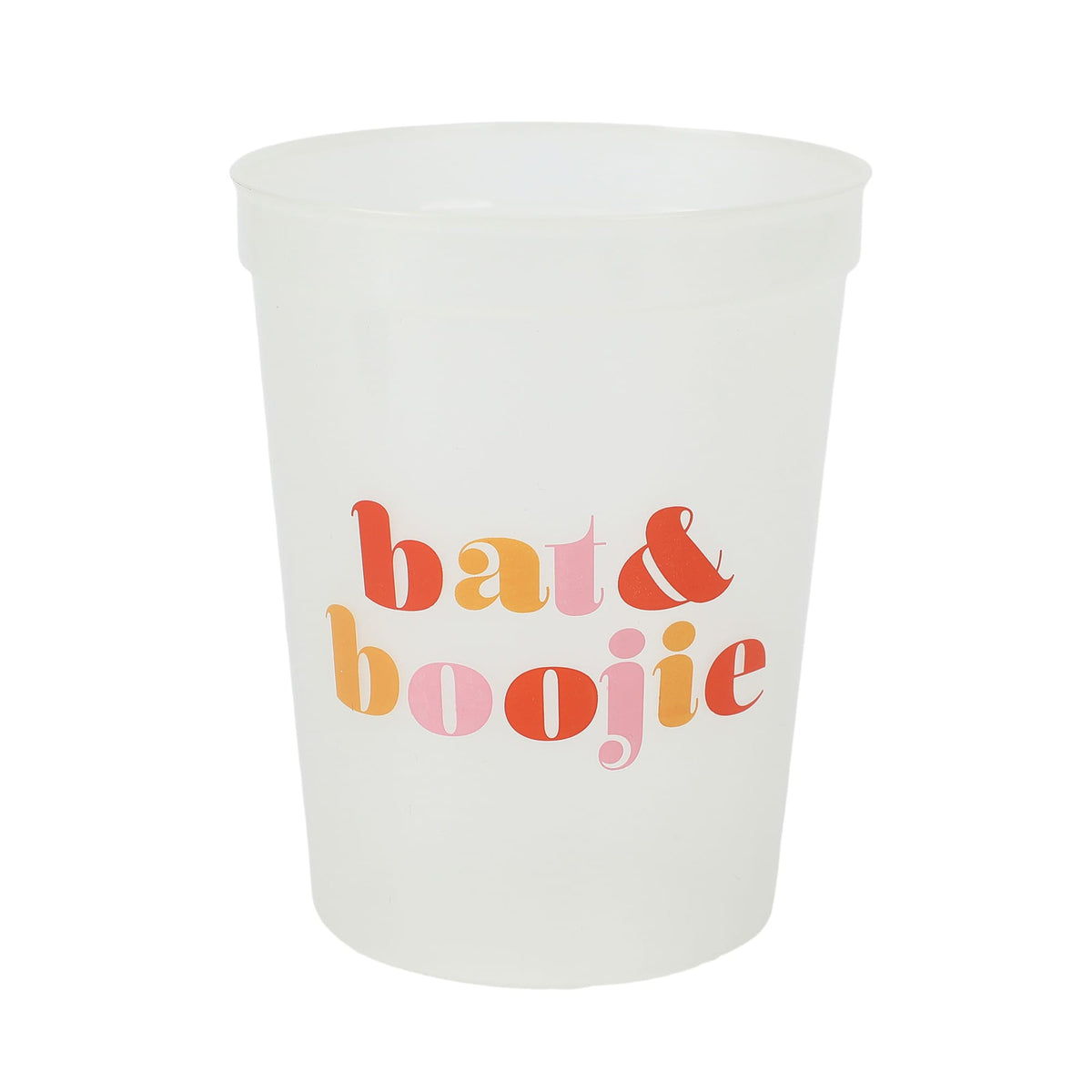 Bat & Boojie Glow-in-the-dark Halloween Cups with Bat Drink Markers (8 ct)