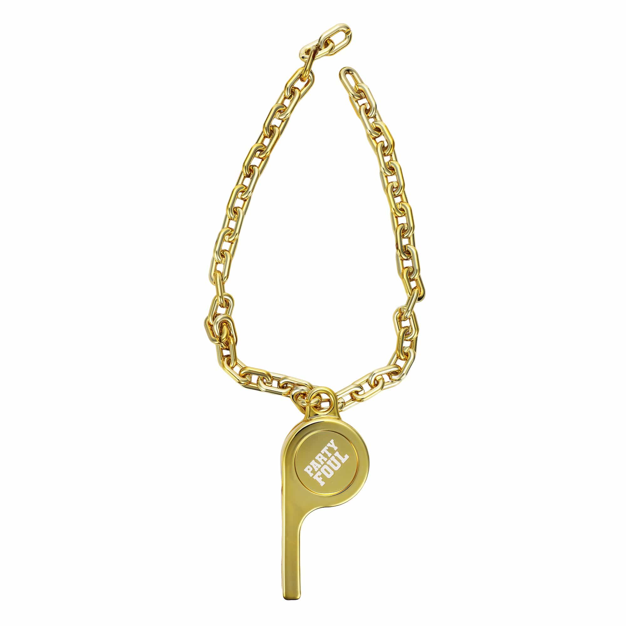 Party Foul Jumbo Gold Whistle Necklace