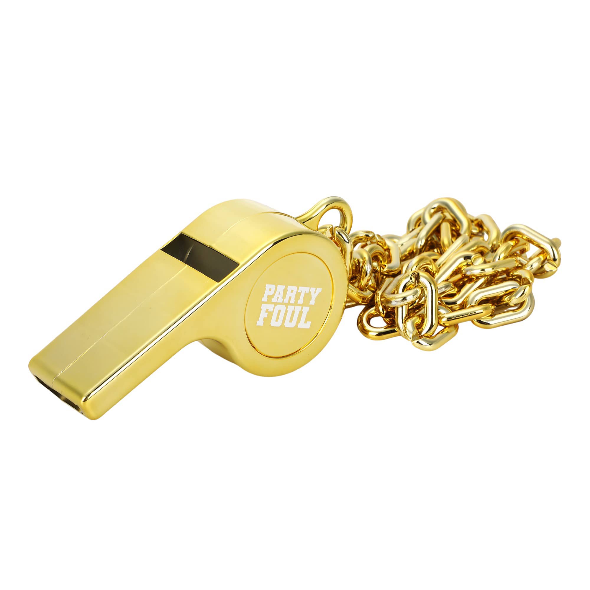 Party Foul Jumbo Gold Whistle Necklace