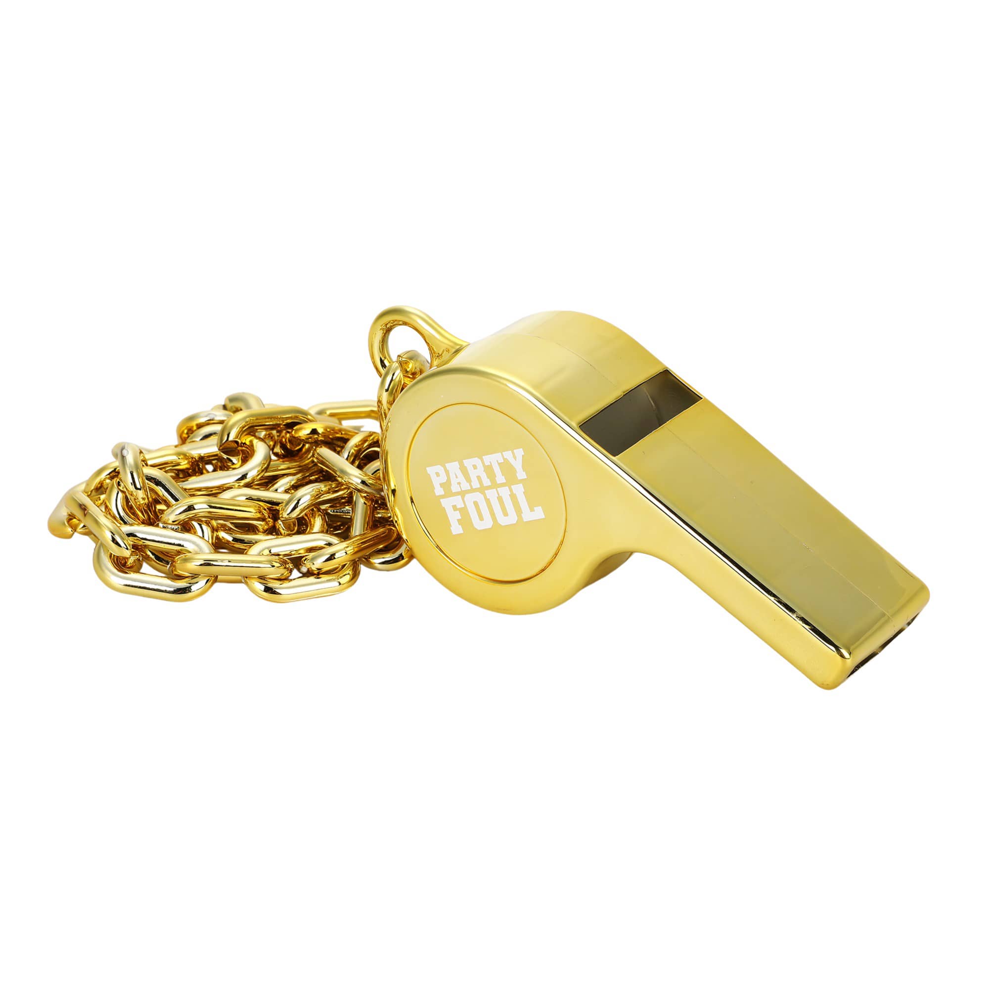 Party Foul Jumbo Gold Whistle Necklace