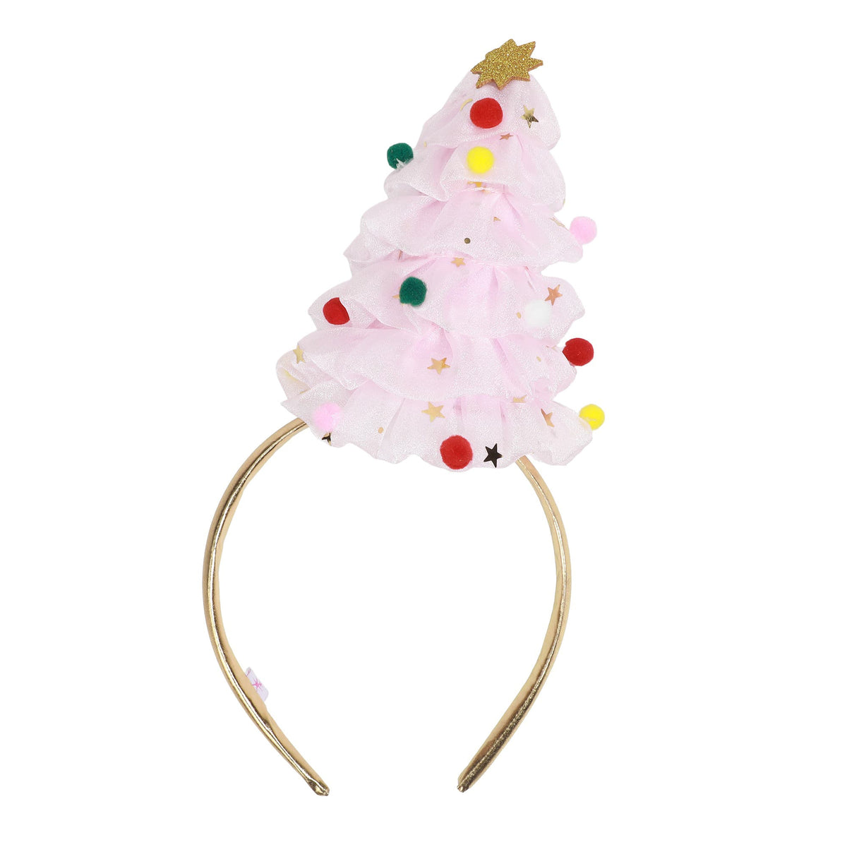 Pink Tulle Christmas Tree Novelty Headband
