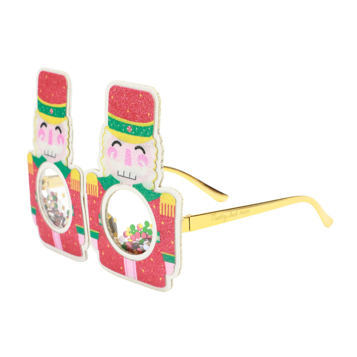 Nutcracker Confetti-filled Novelty Glasses