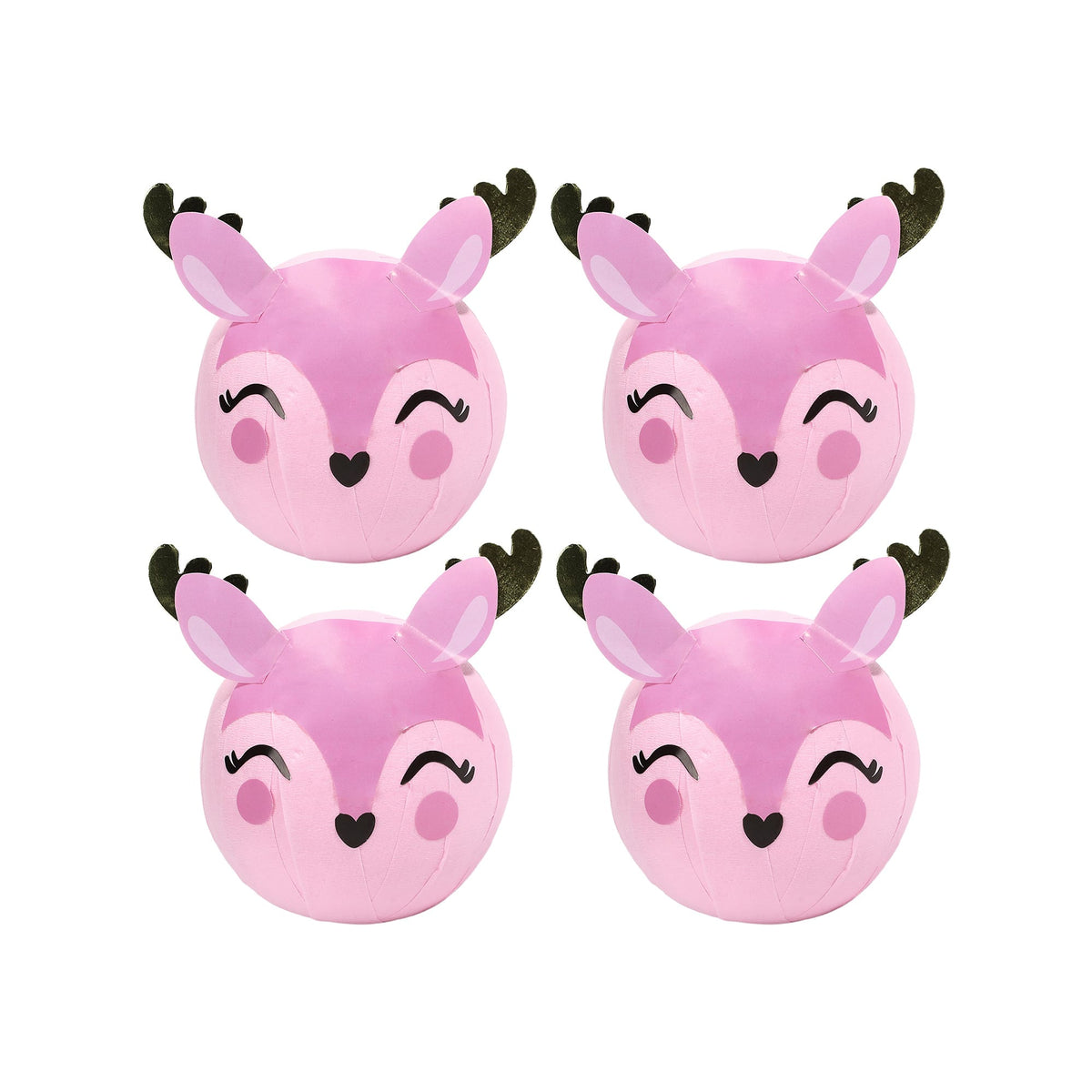 Pink Christmas Reindeer Surprise Balls