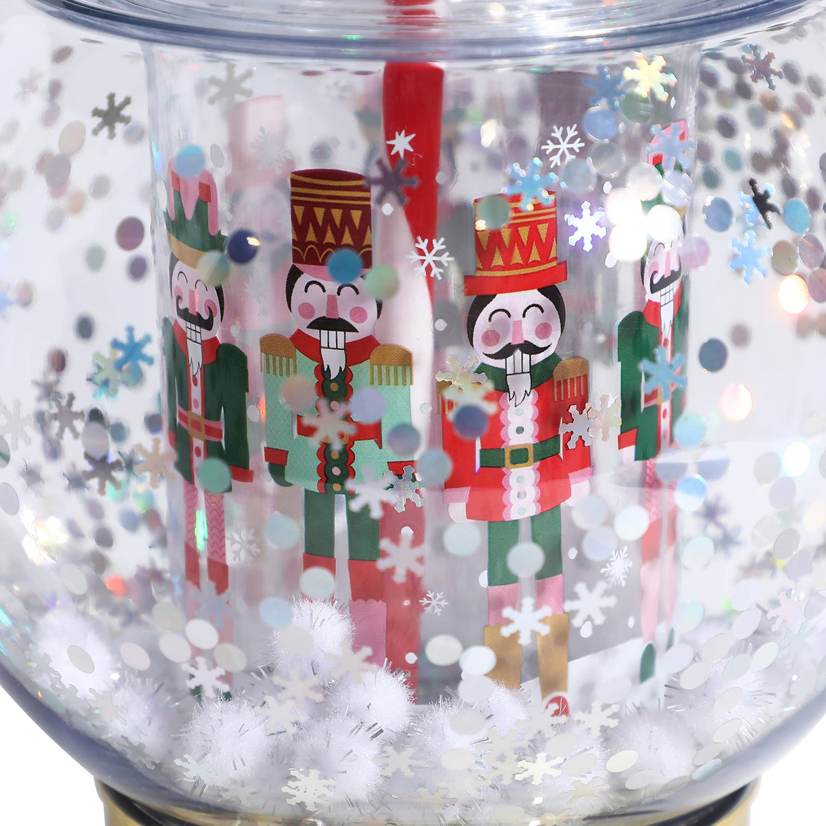 Nutcracker Christmas Snow Globe Sipper