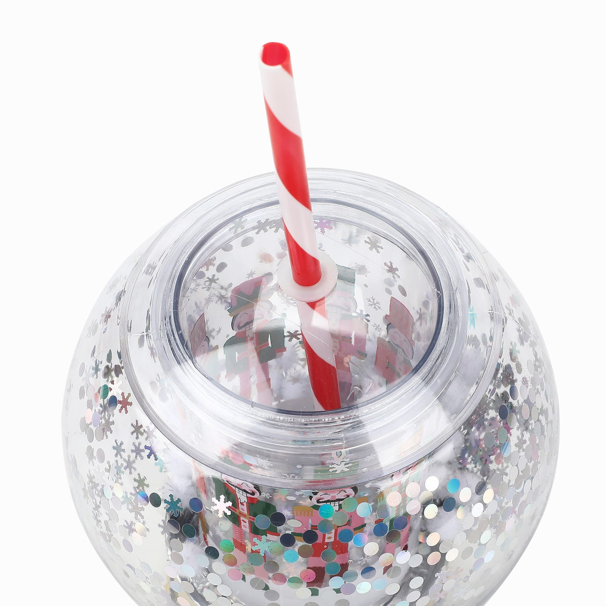 Nutcracker Christmas Snow Globe Sipper
