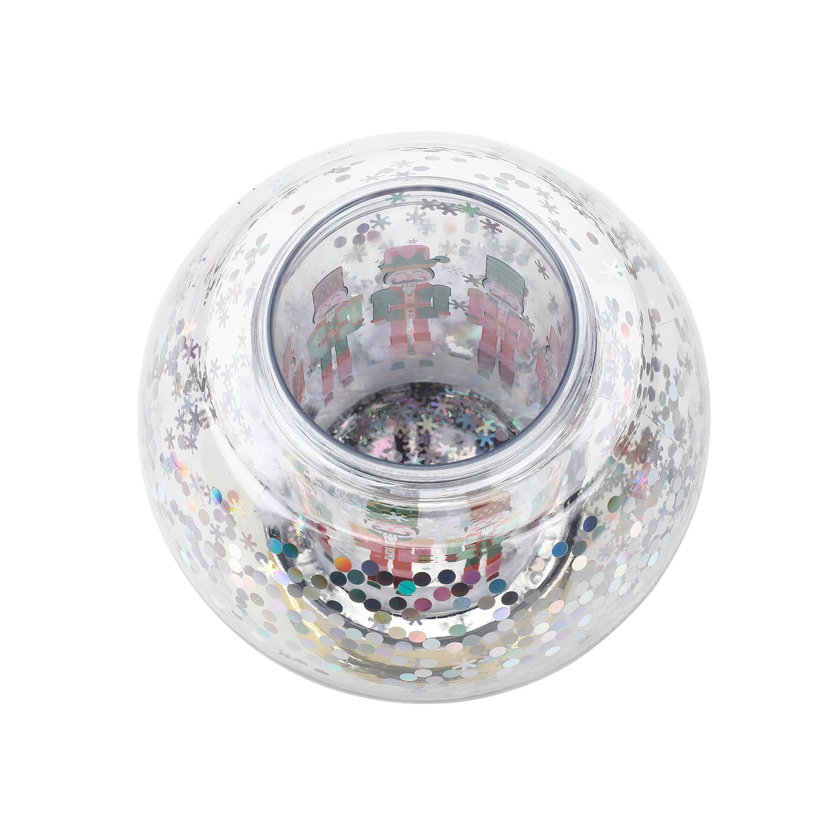 Nutcracker Christmas Snow Globe Sipper