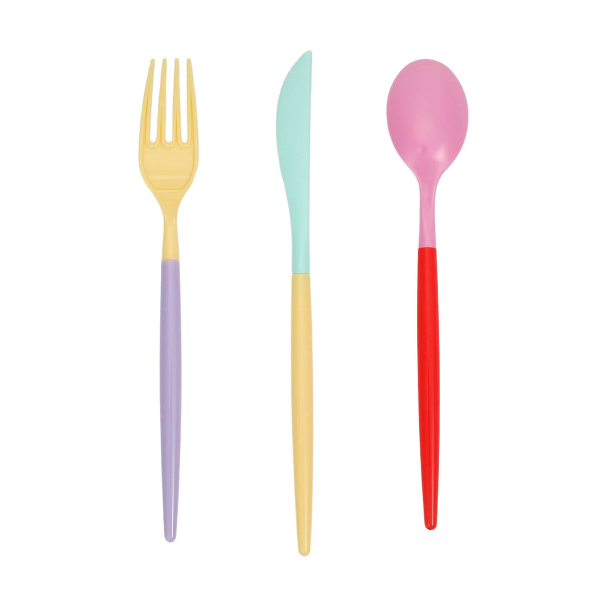 Multi-Colored Two-Toned Utensil Set (30 ct)