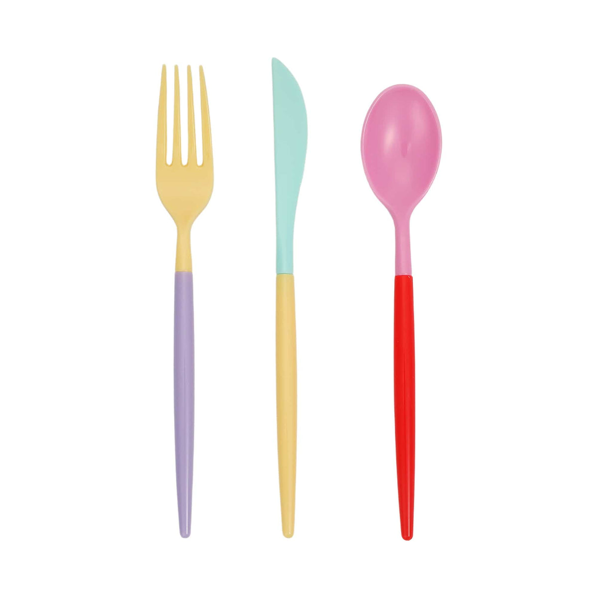Multi-Colored Two-Toned Utensil Set (30 ct)