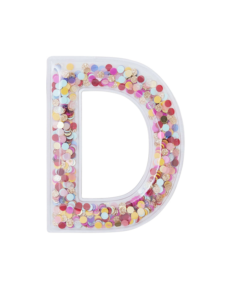 Packed Party Confetti Letters, D