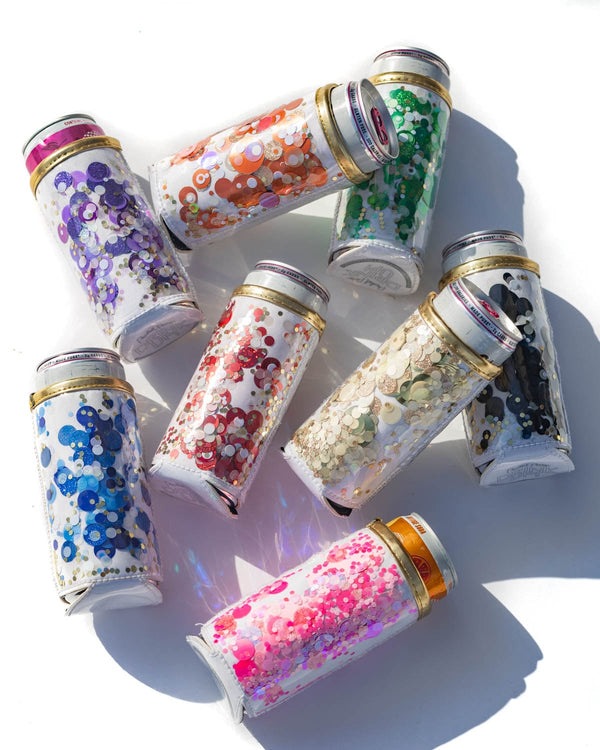 Spirit Squad Confetti Skinny Can Cooler