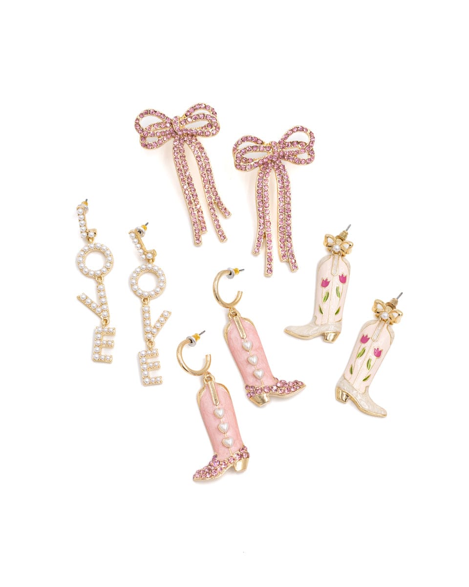 Rodeo Charm Earrings Set