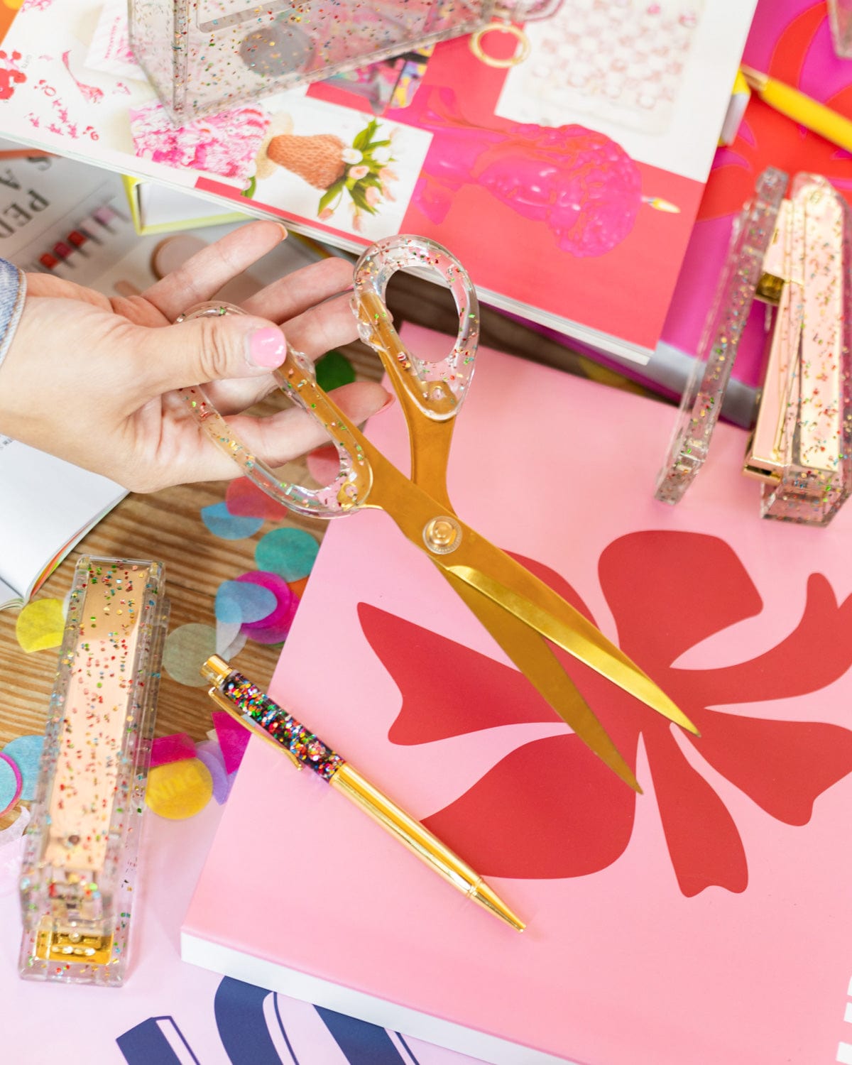 Confetti Injected Acrylic Scissors