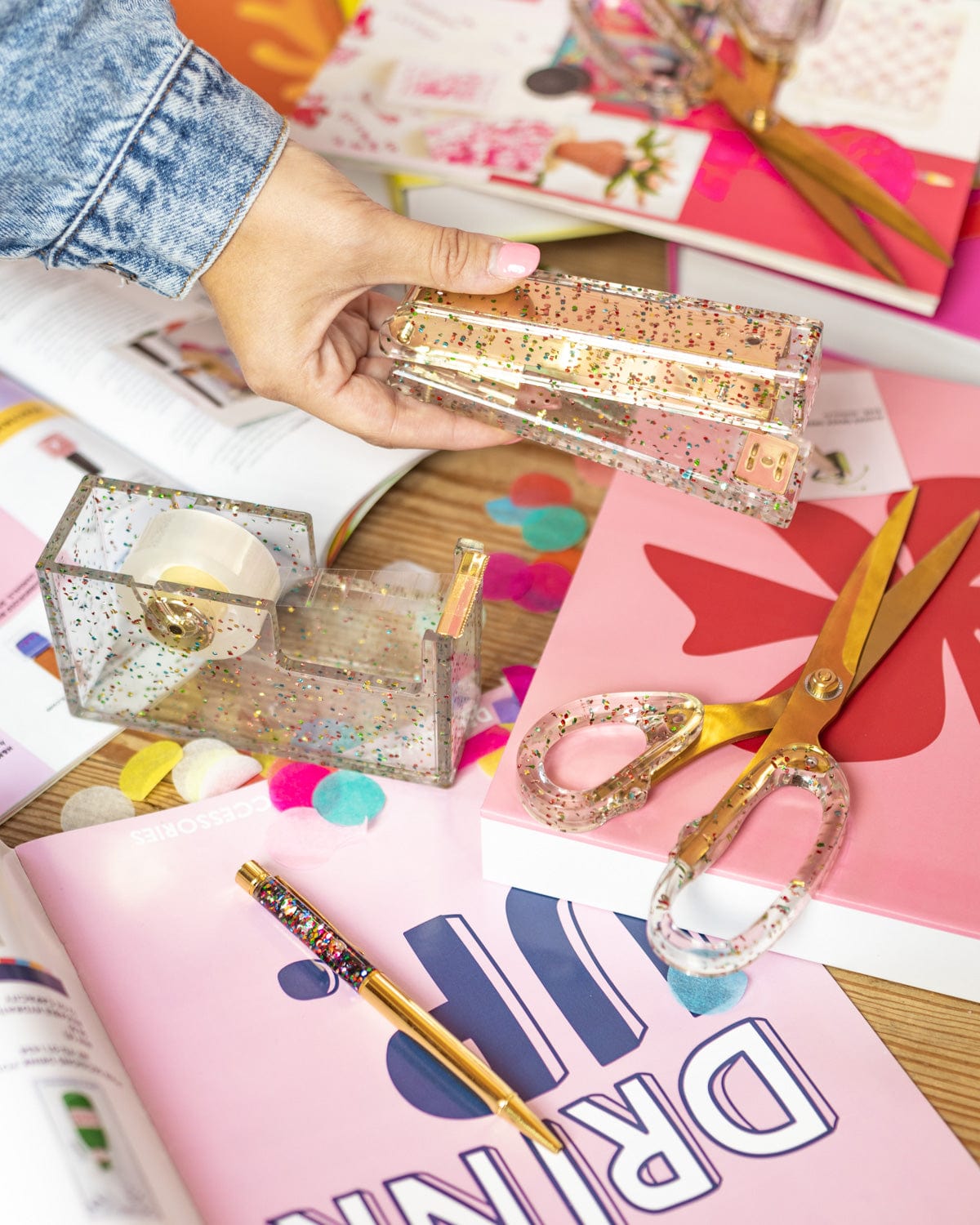 Confetti Injected Acrylic Stapler